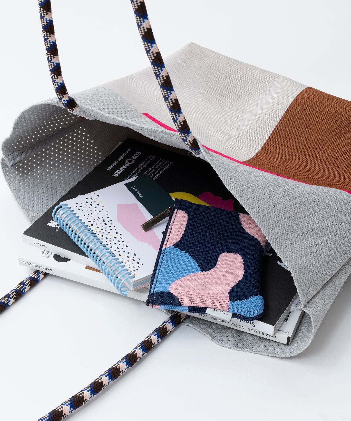 HALF MESH KNIT BAG