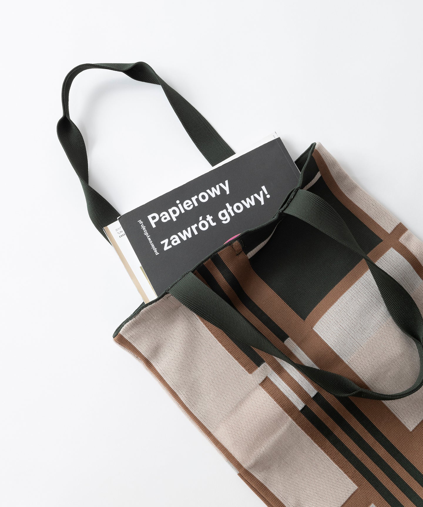 BLOCK CHECK TOTE BAG