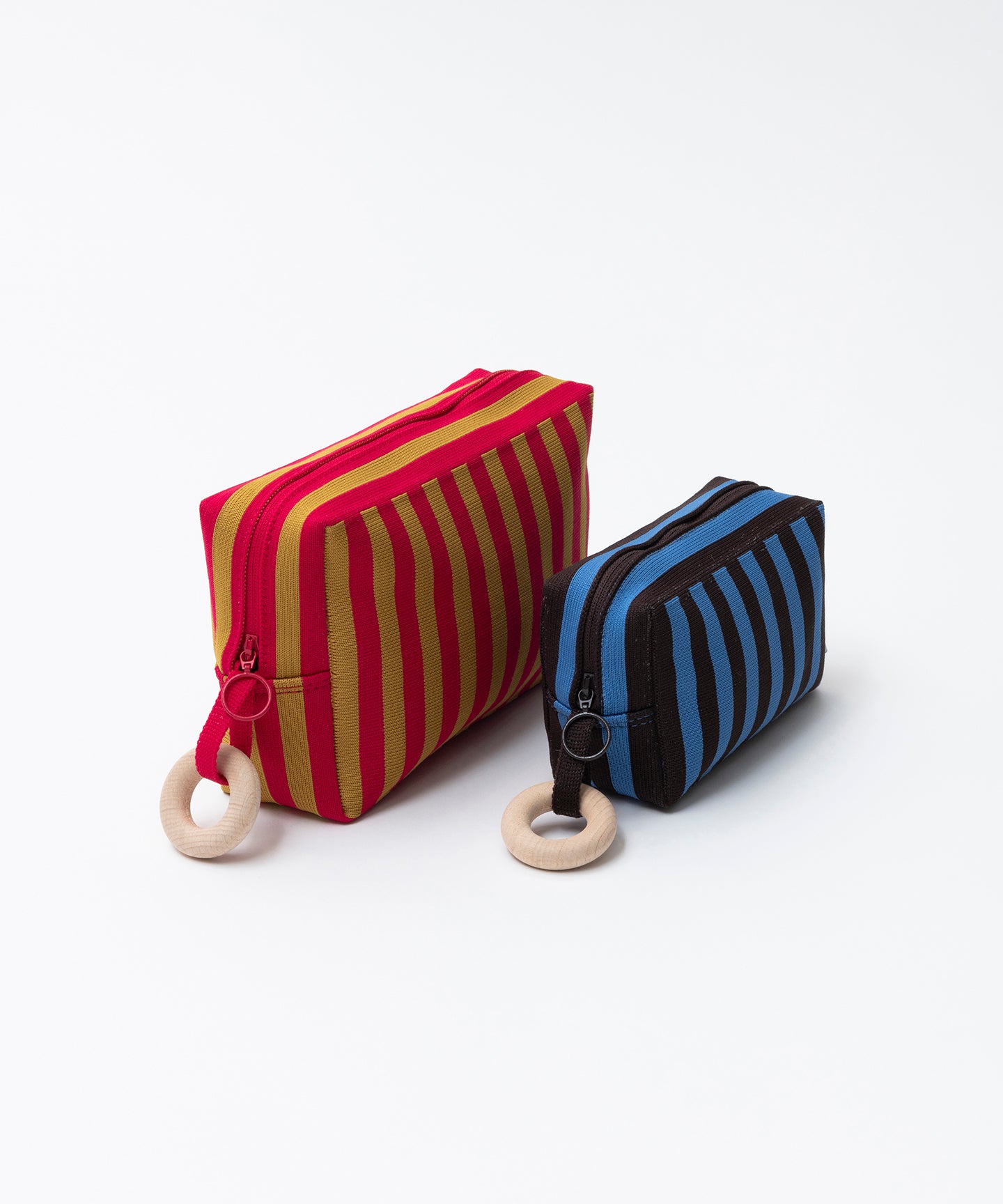 STRIPE KNIT POUCH small