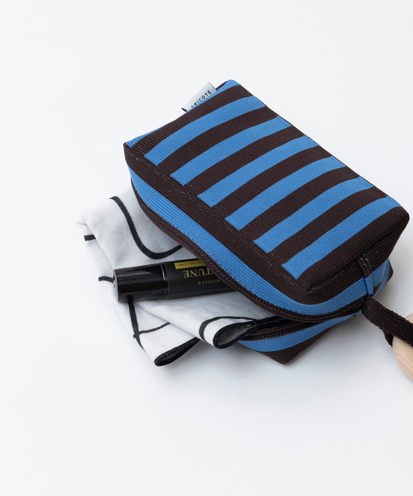 STRIPE KNIT POUCH small
