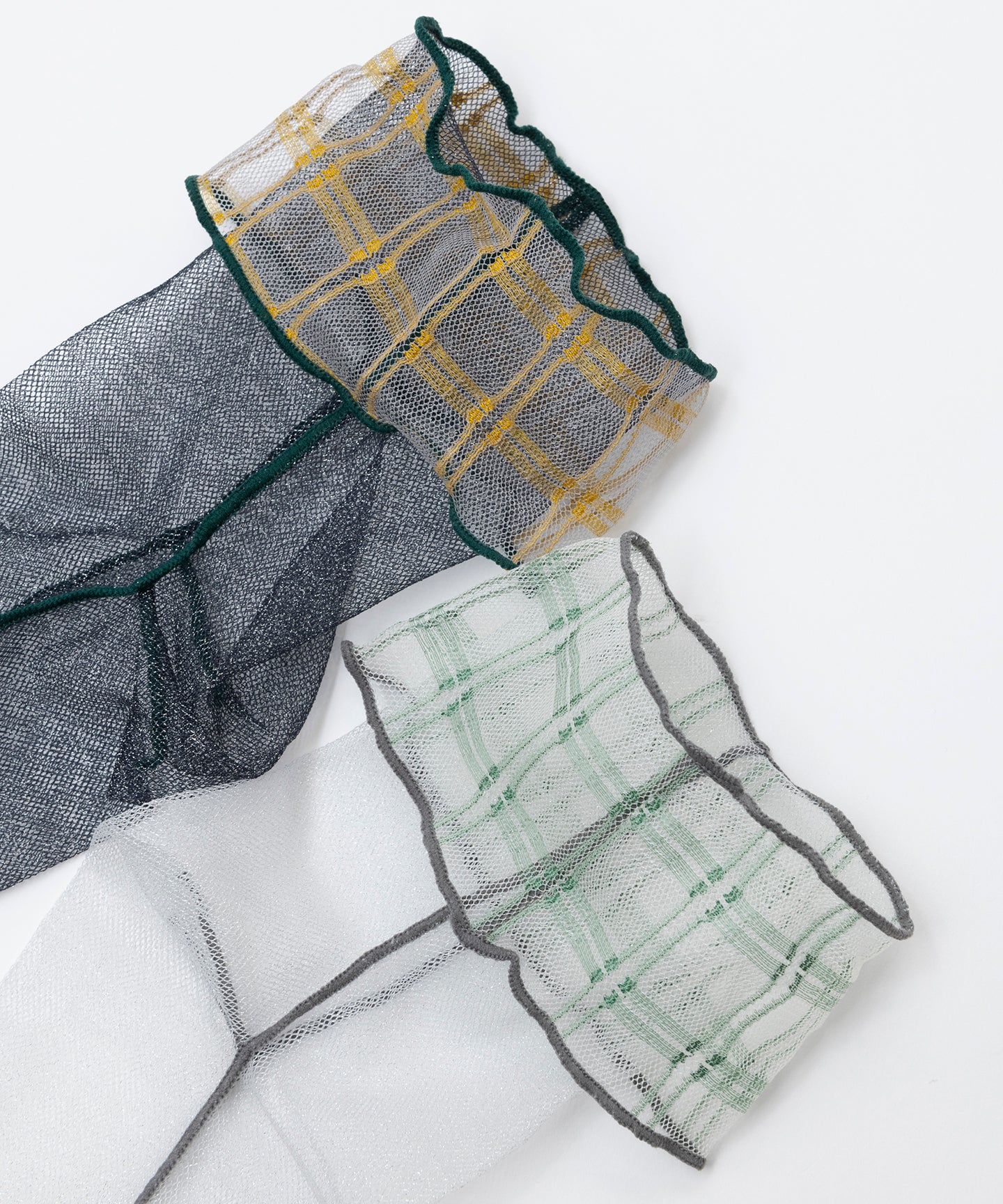 CHECK TULLE SOCKS
