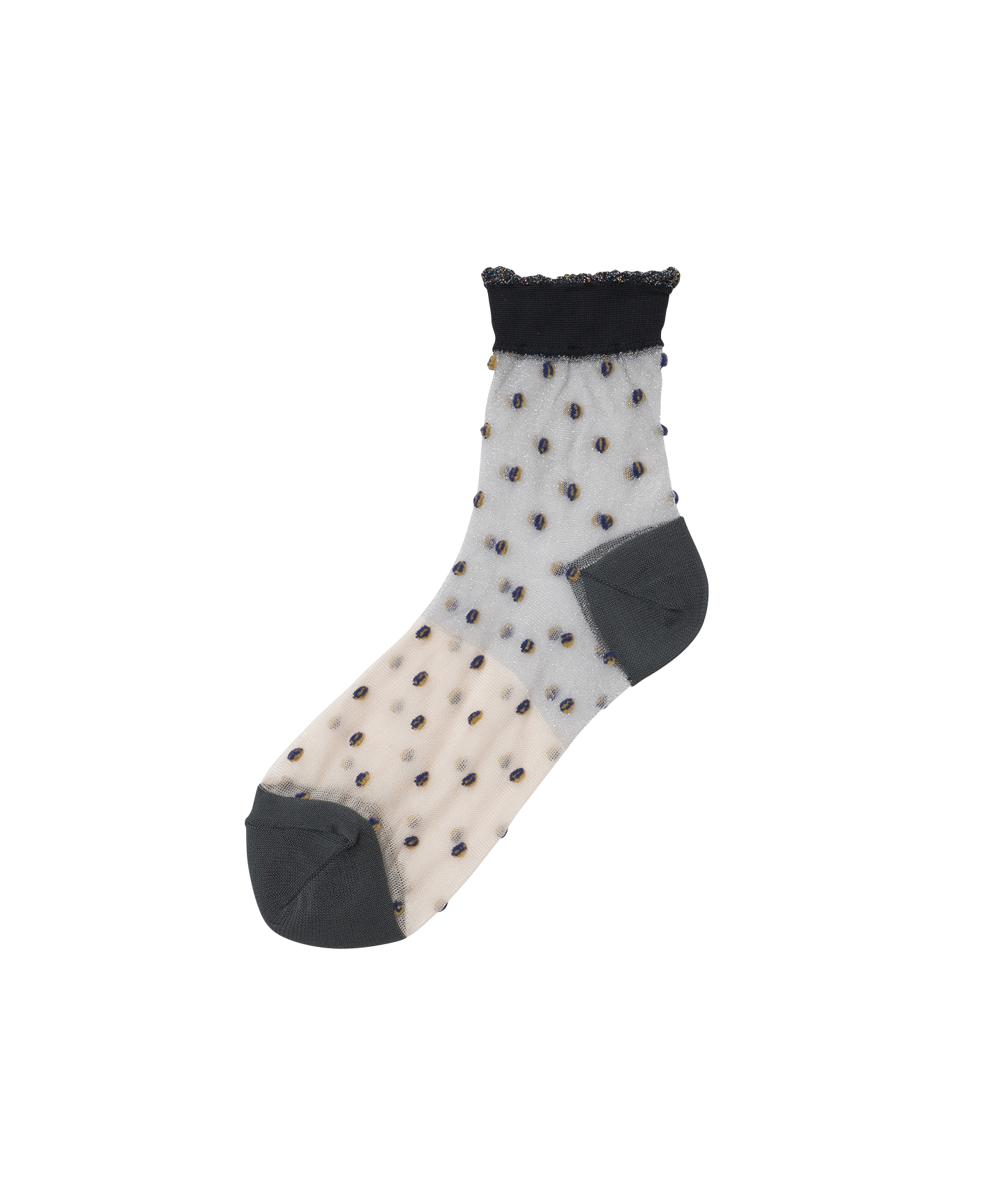 BACK CUTTED DOT SOCKS