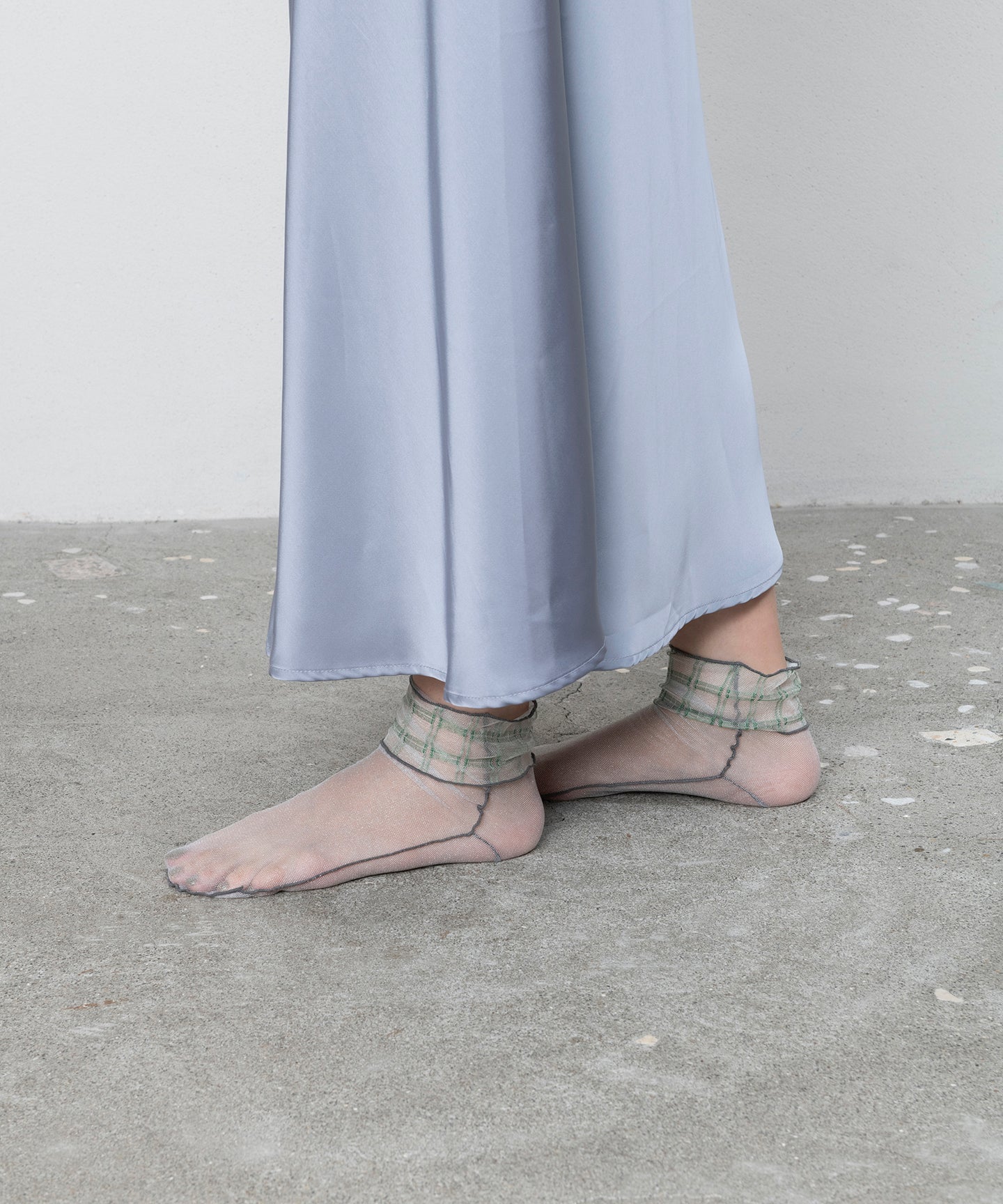 CHECK TULLE SOCKS