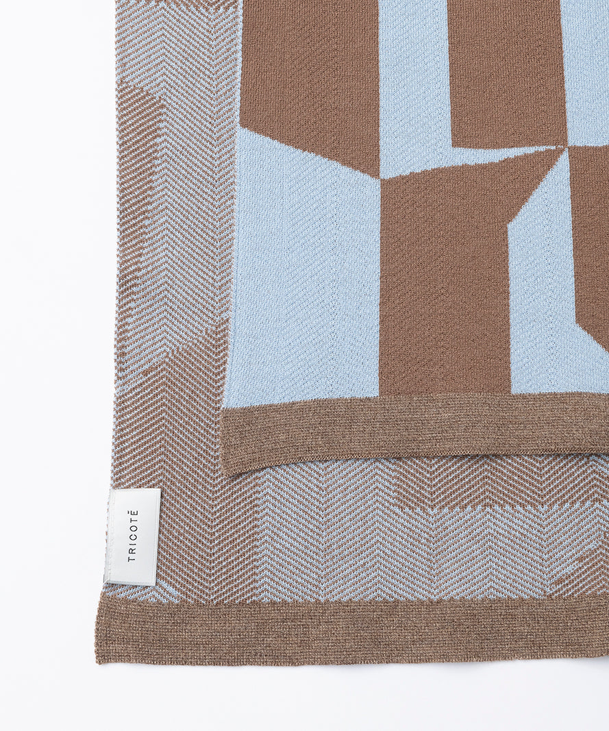 GEOMETRIC HERRINGBONE REVERSIBLE SCARF