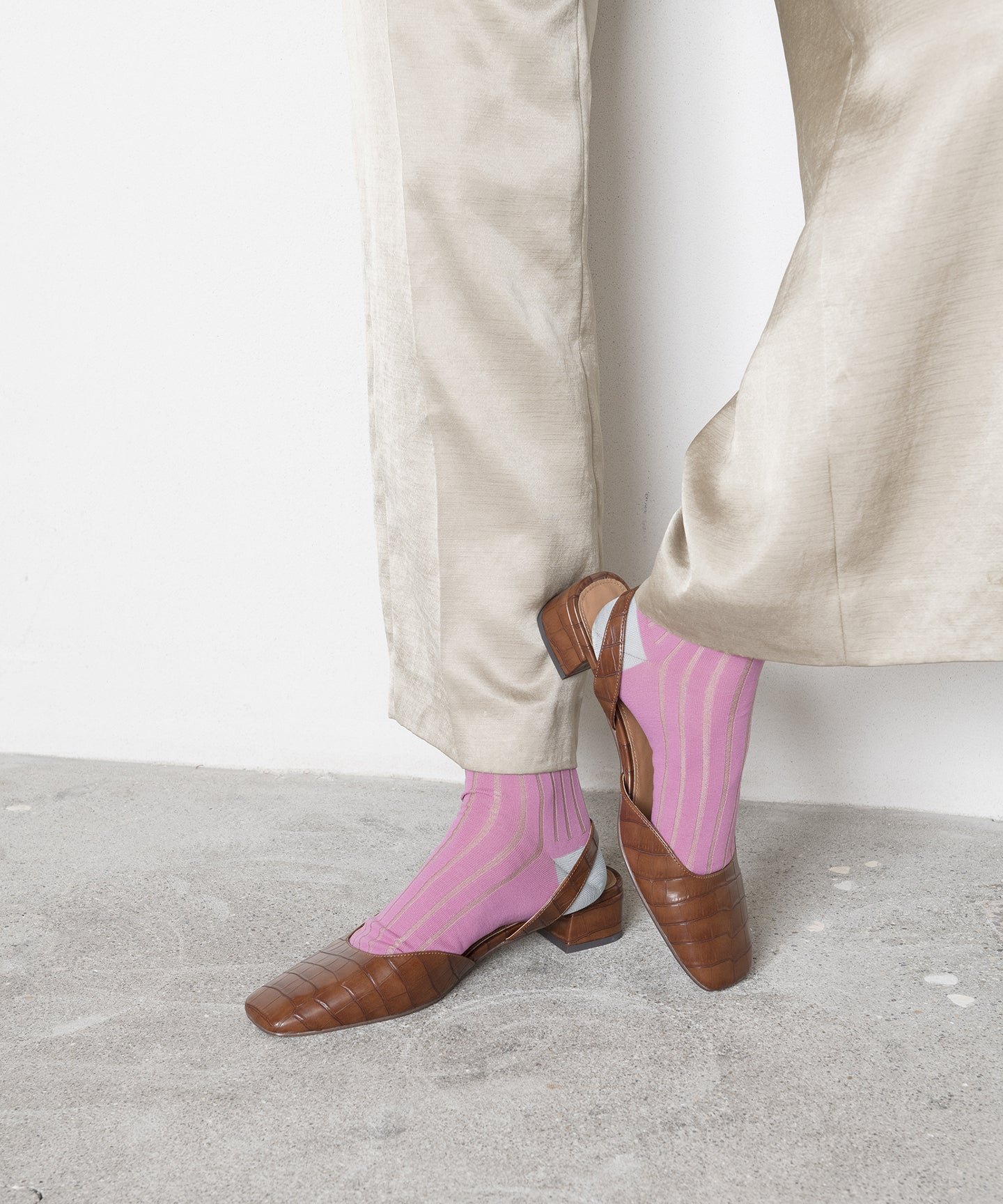 SEE-THROUGH RIB SOCKS