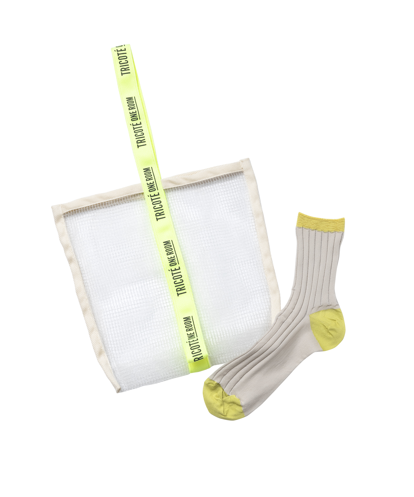 MESH BAG & SEE-THROUGH RIB SOCKS SET