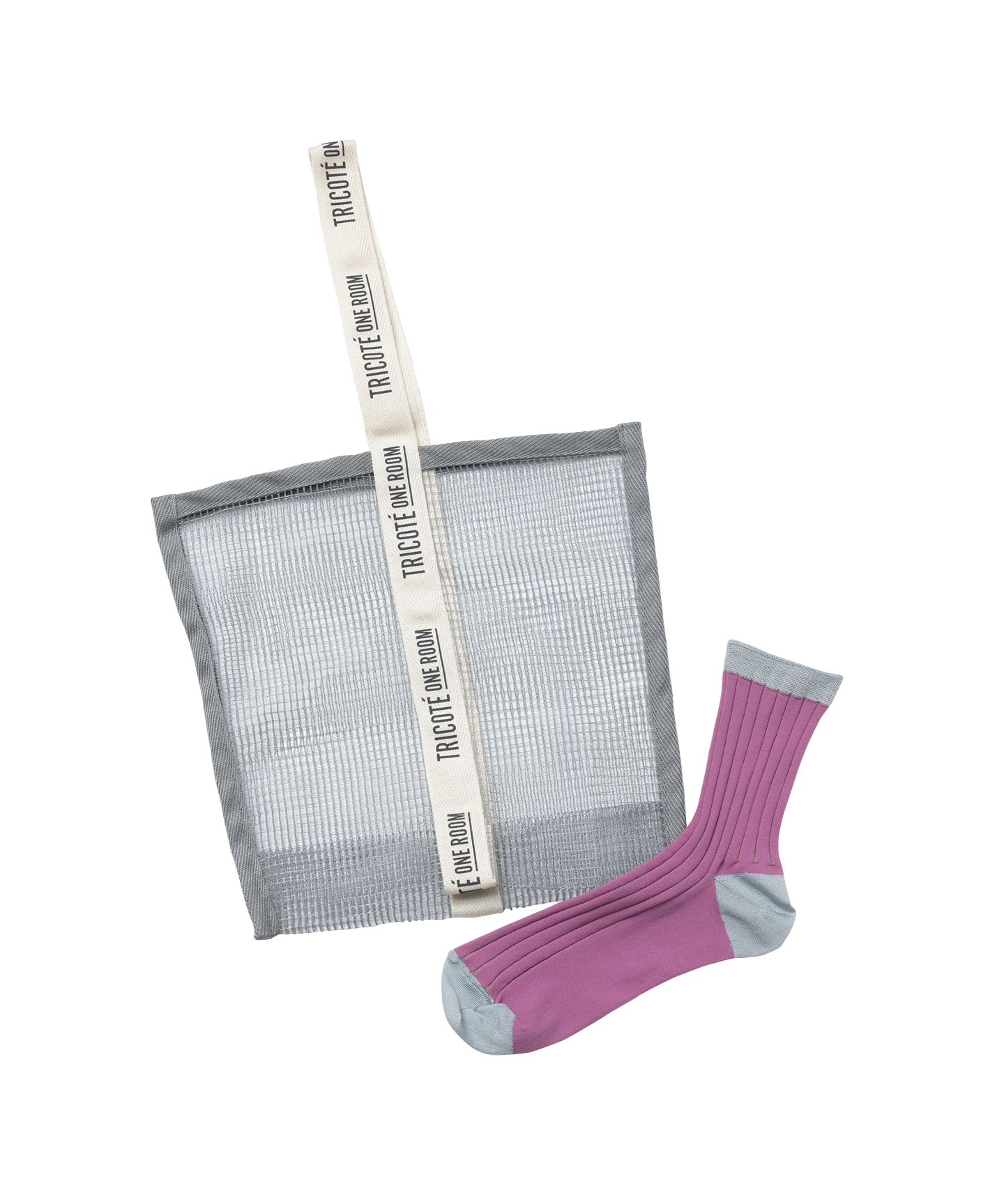 MESH BAG & SEE-THROUGH RIB SOCKS SET