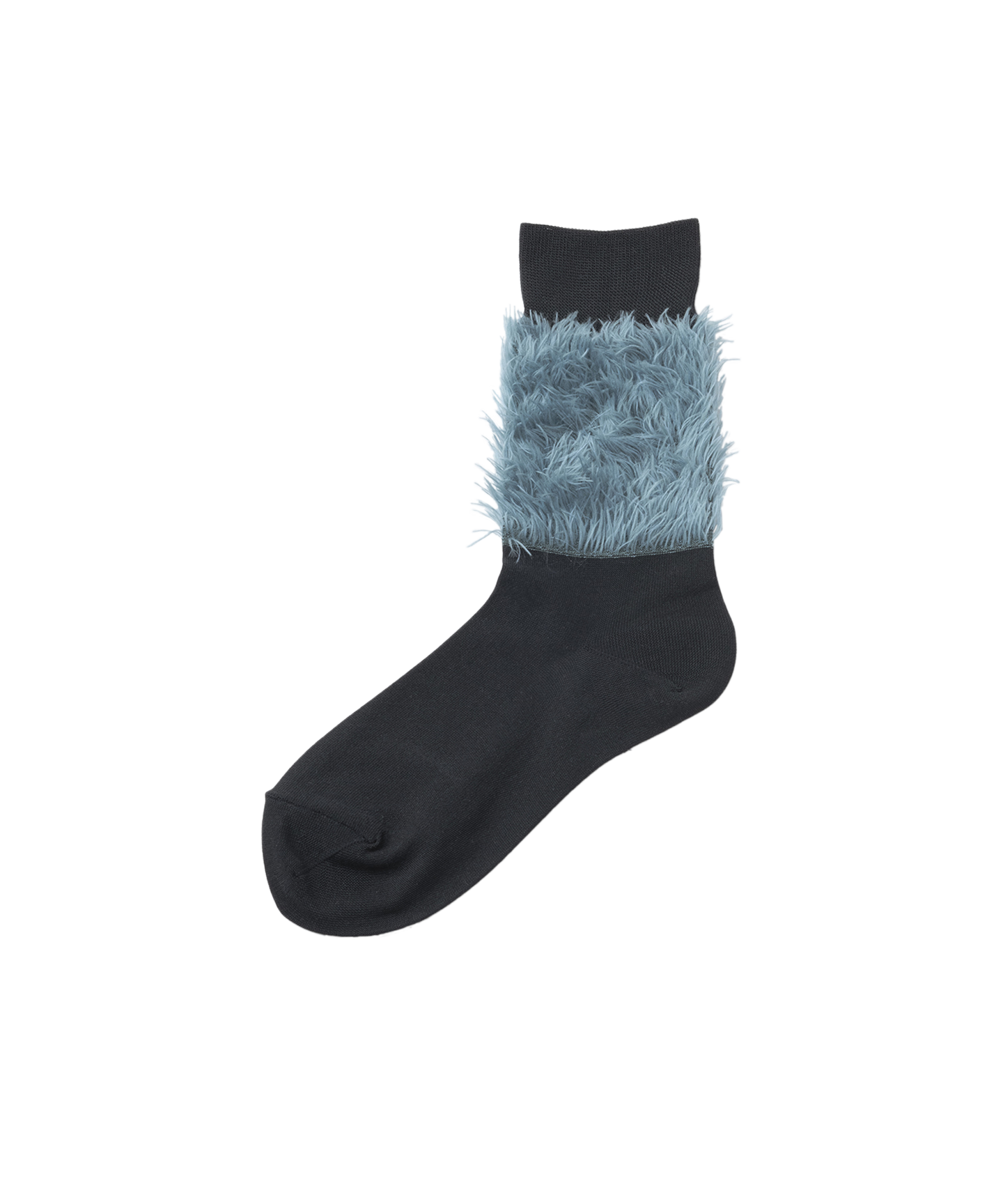 MELANGE FAKE FUR SOCKS