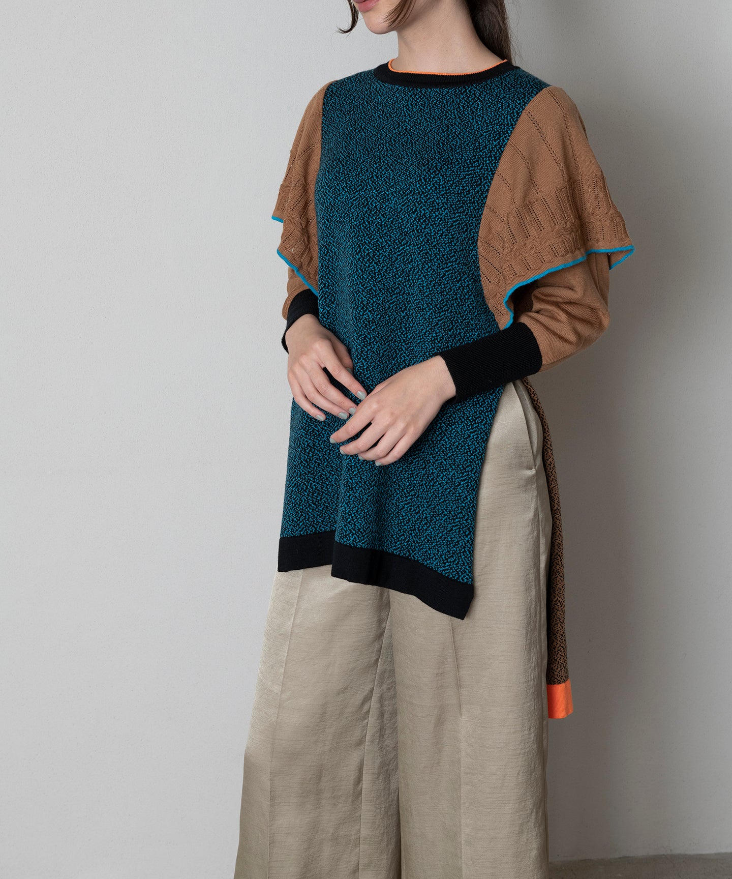 MELANGE FRILL DRESS