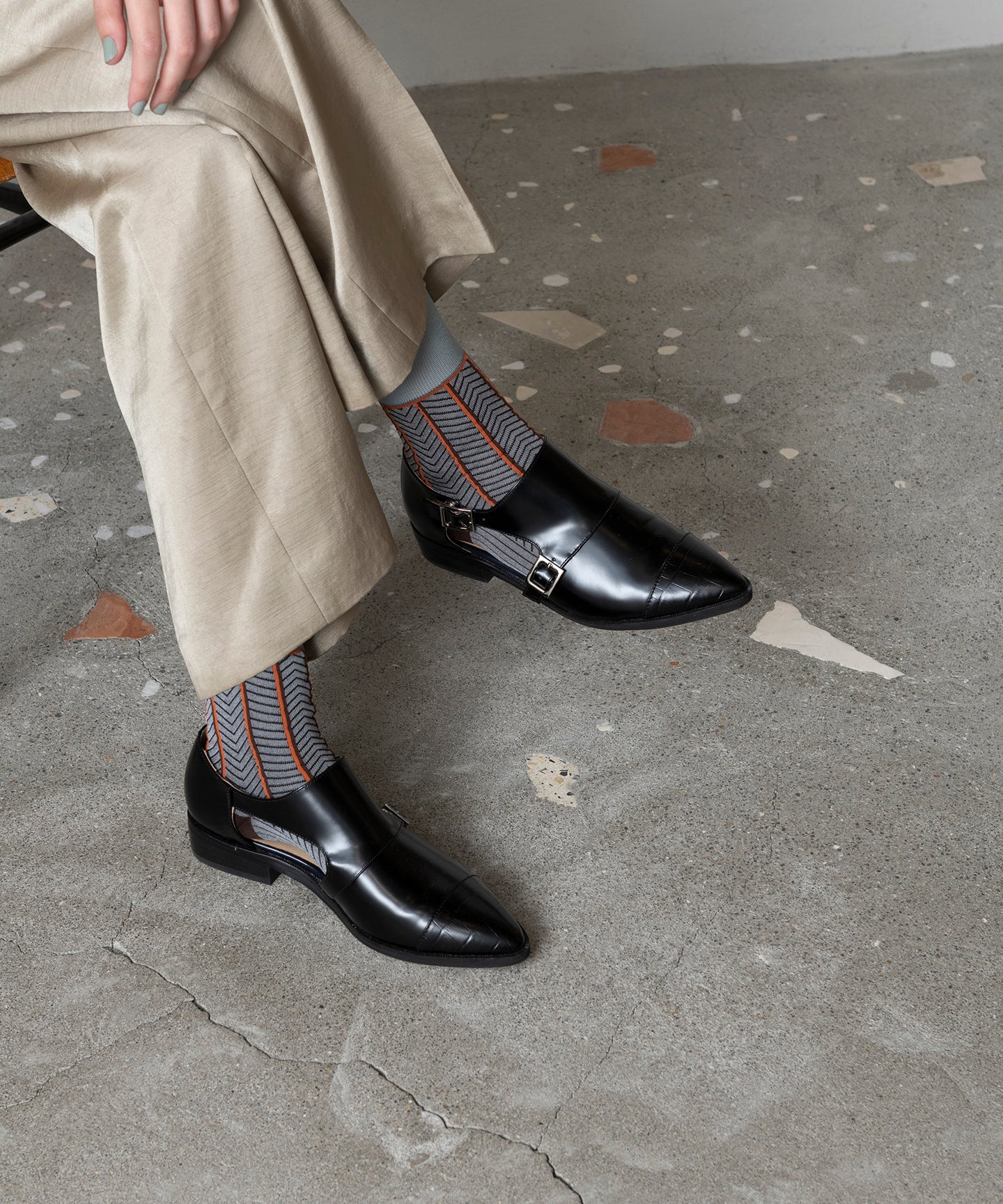 HERRINGBONE STRIPE SOCKS