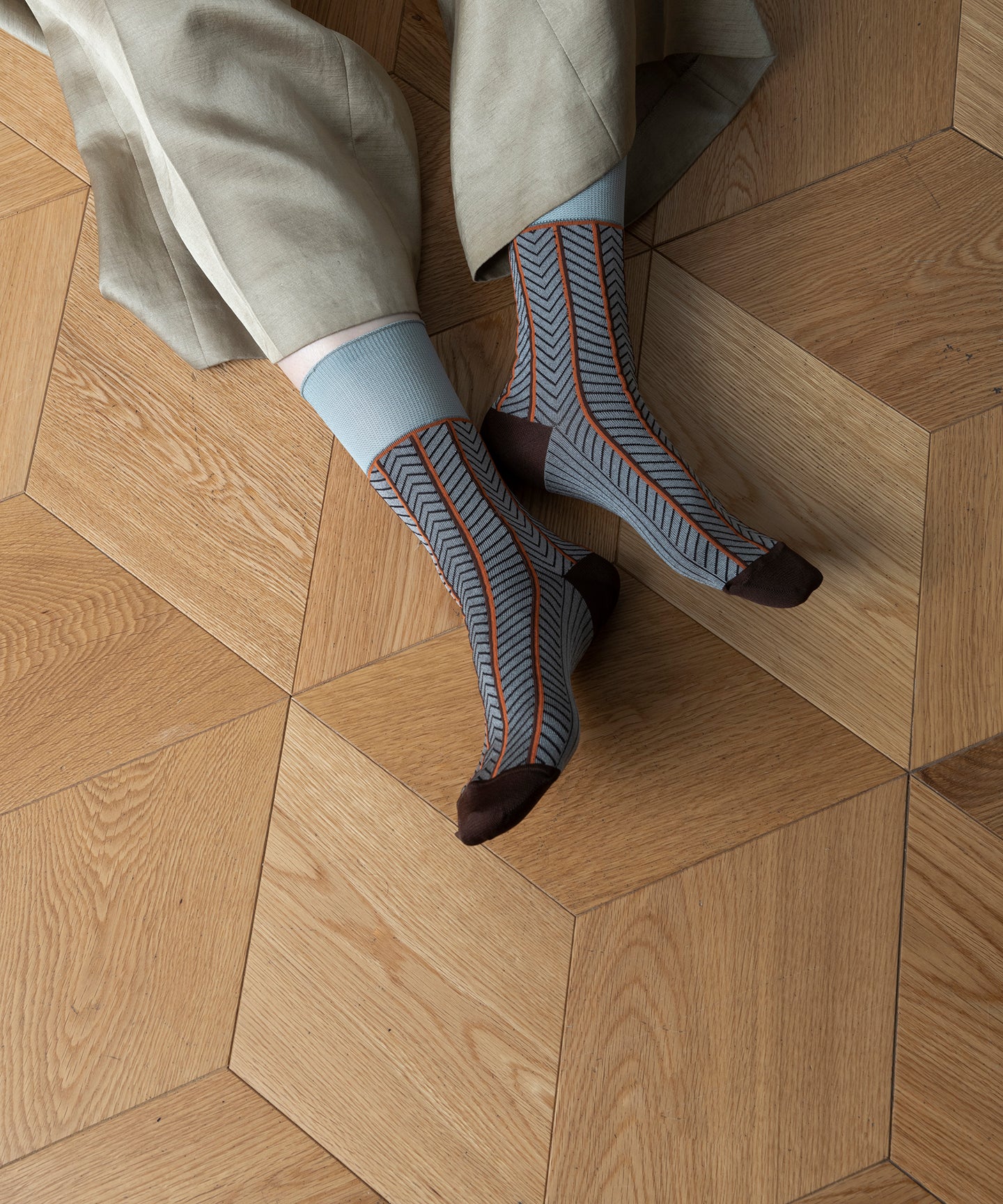 HERRINGBONE STRIPE SOCKS