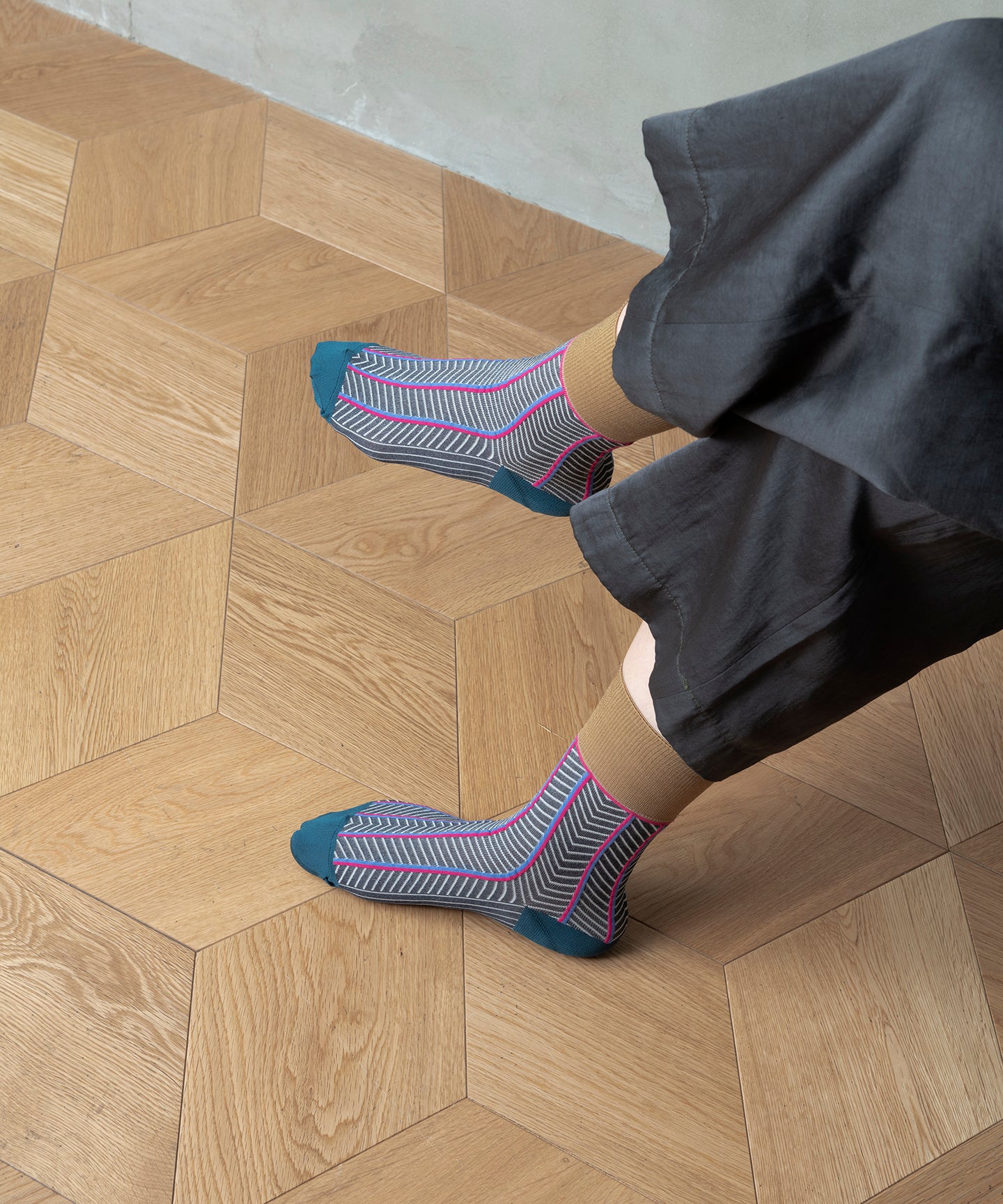 HERRINGBONE STRIPE SOCKS