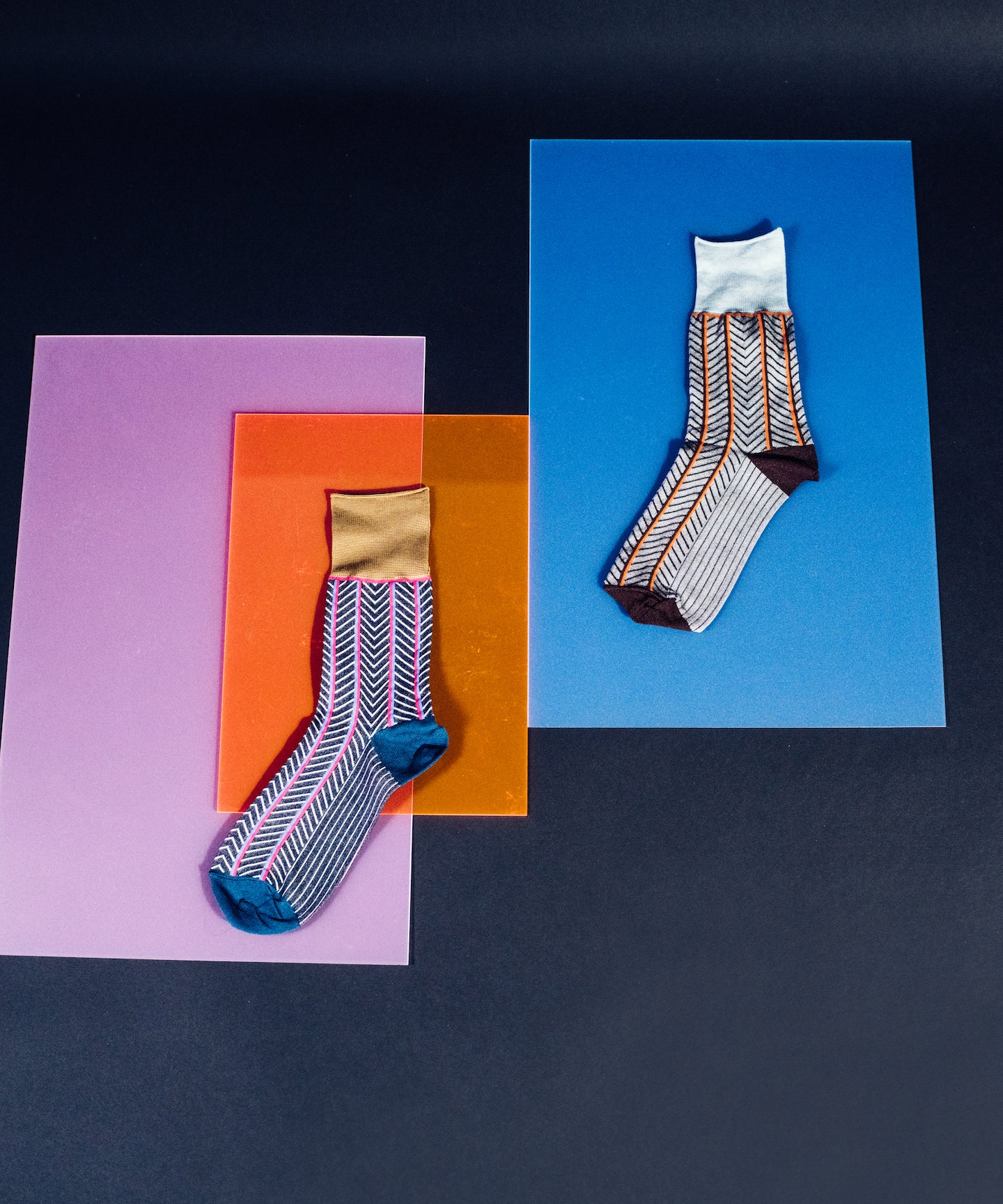 HERRINGBONE STRIPE SOCKS