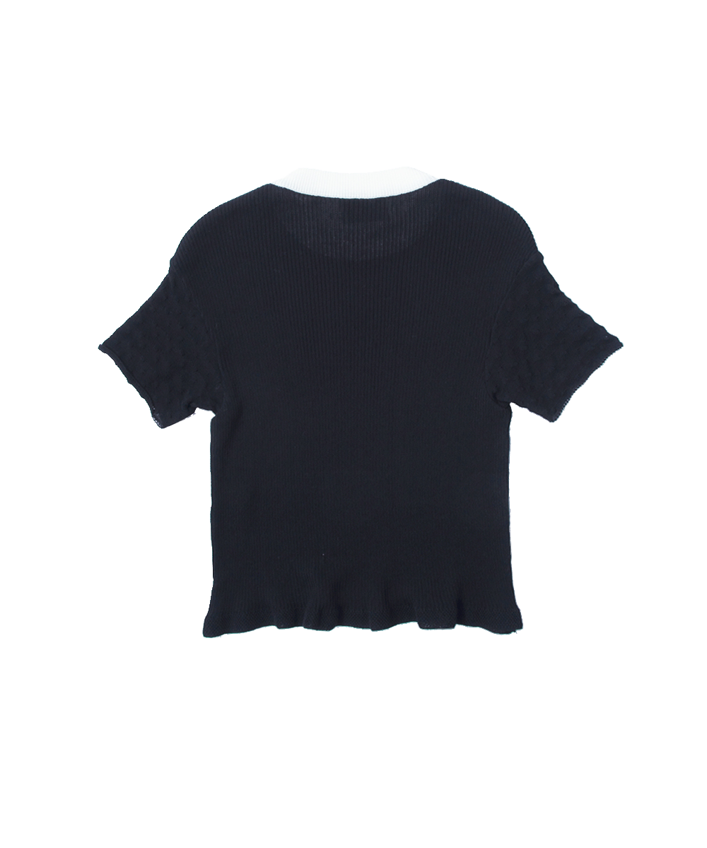 KNIT RIB T-SHIRT