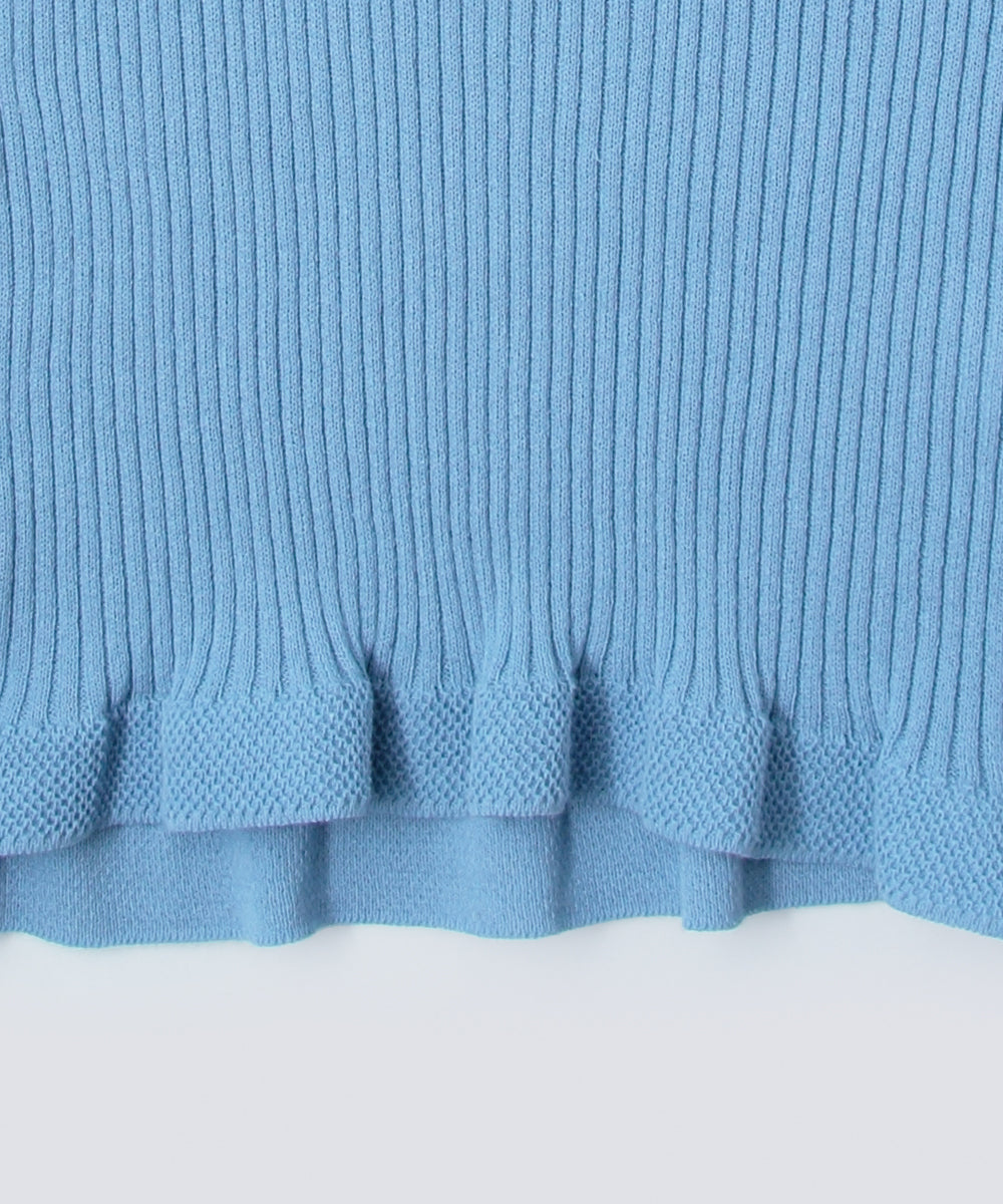 KNIT RIB T-SHIRT