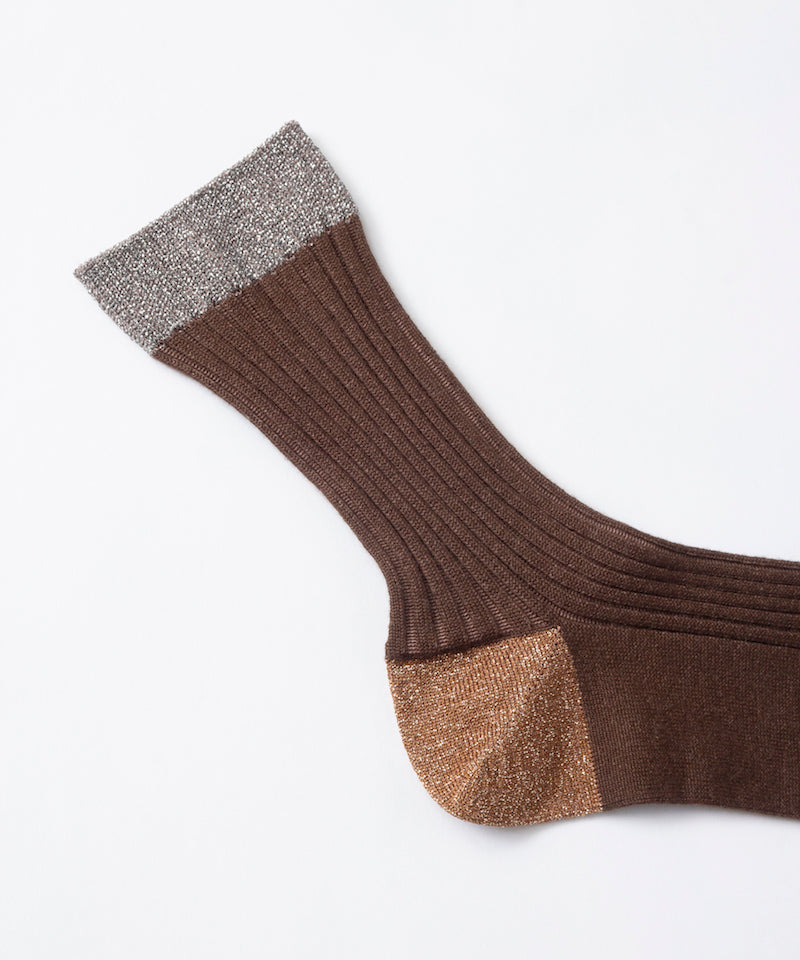 LAME COLOR RIB SOCKS