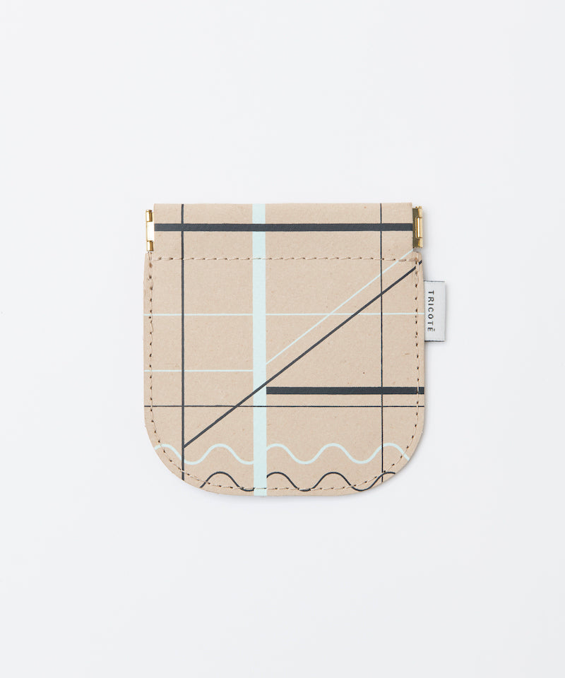 RANDOM LINE LEATHER COIN CASE