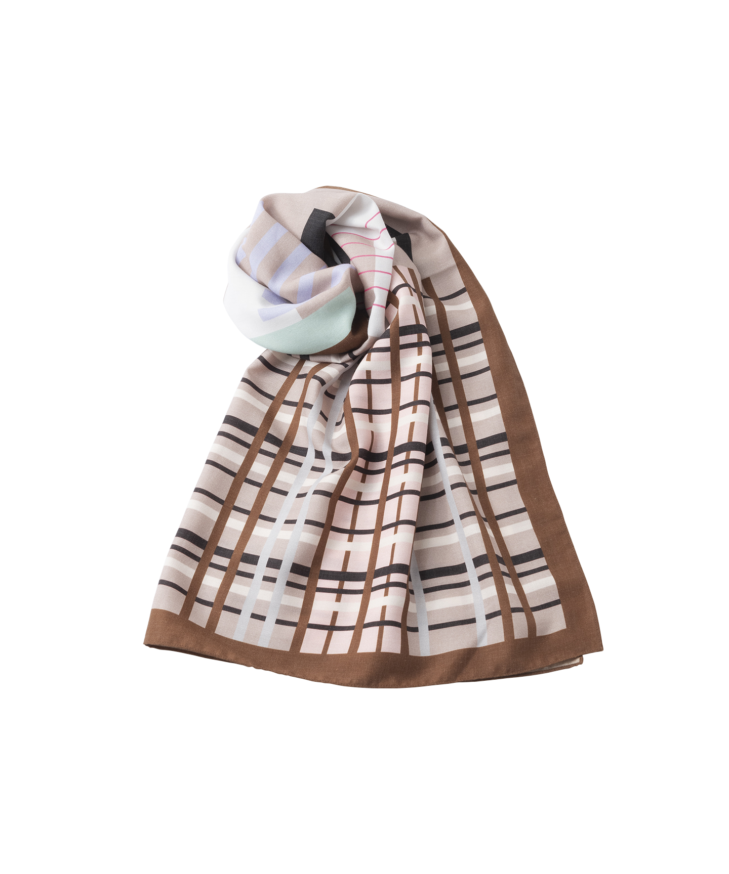 CHECK WOOL SCARF