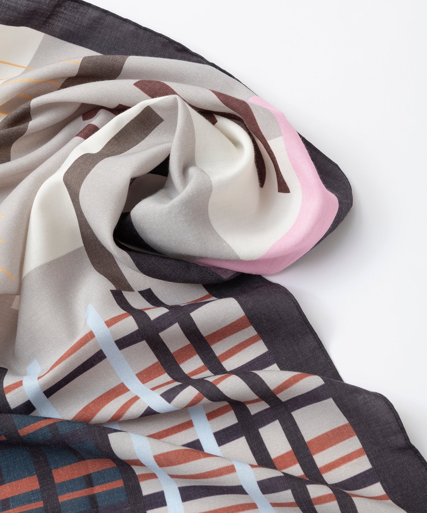 CHECK WOOL SCARF