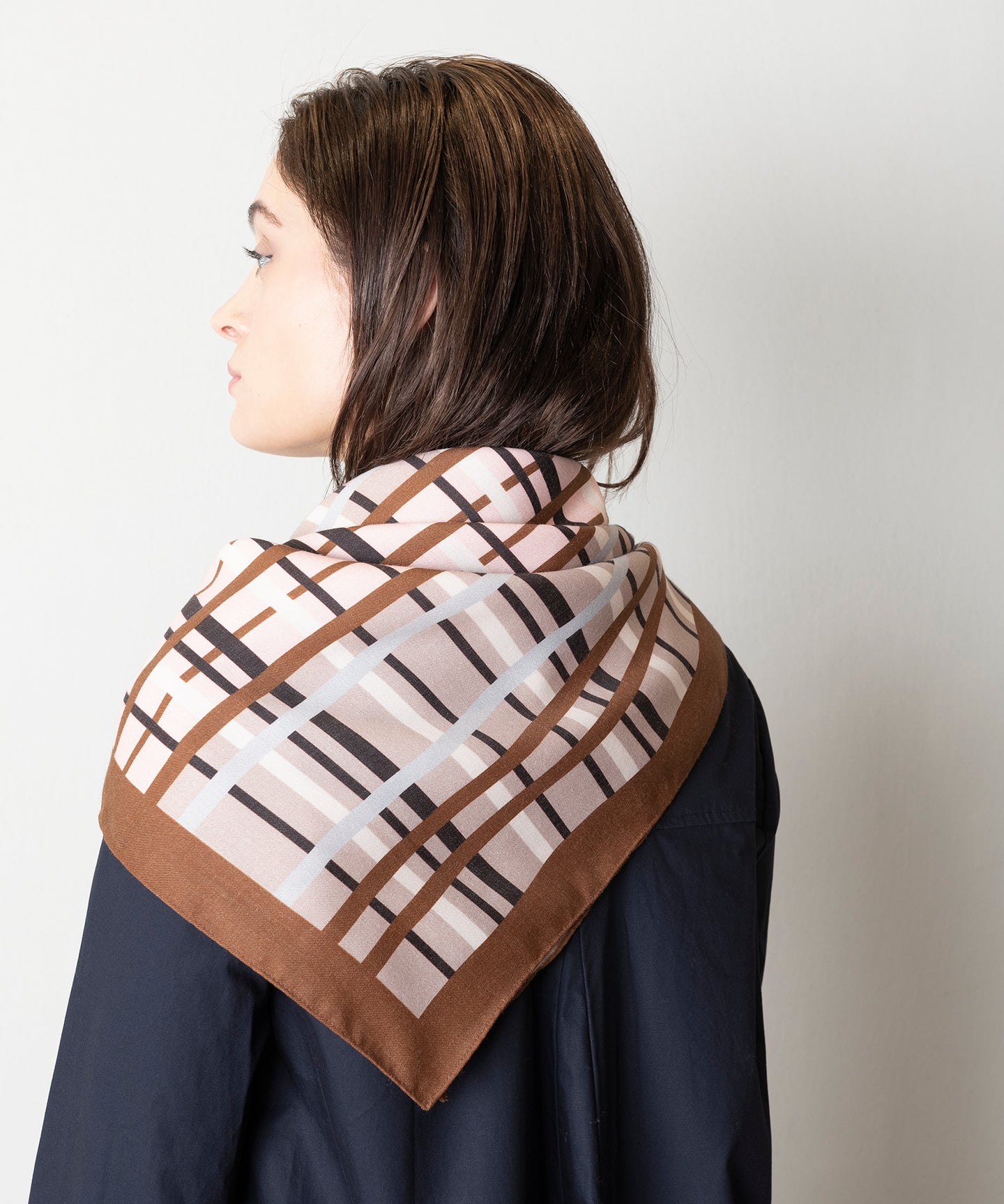 CHECK WOOL SCARF