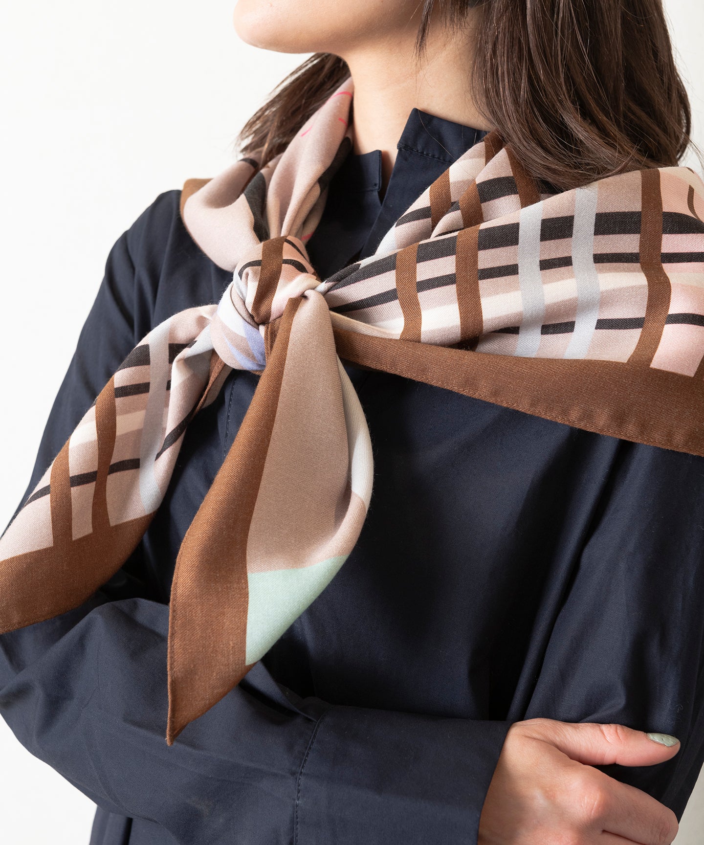 CHECK WOOL SCARF
