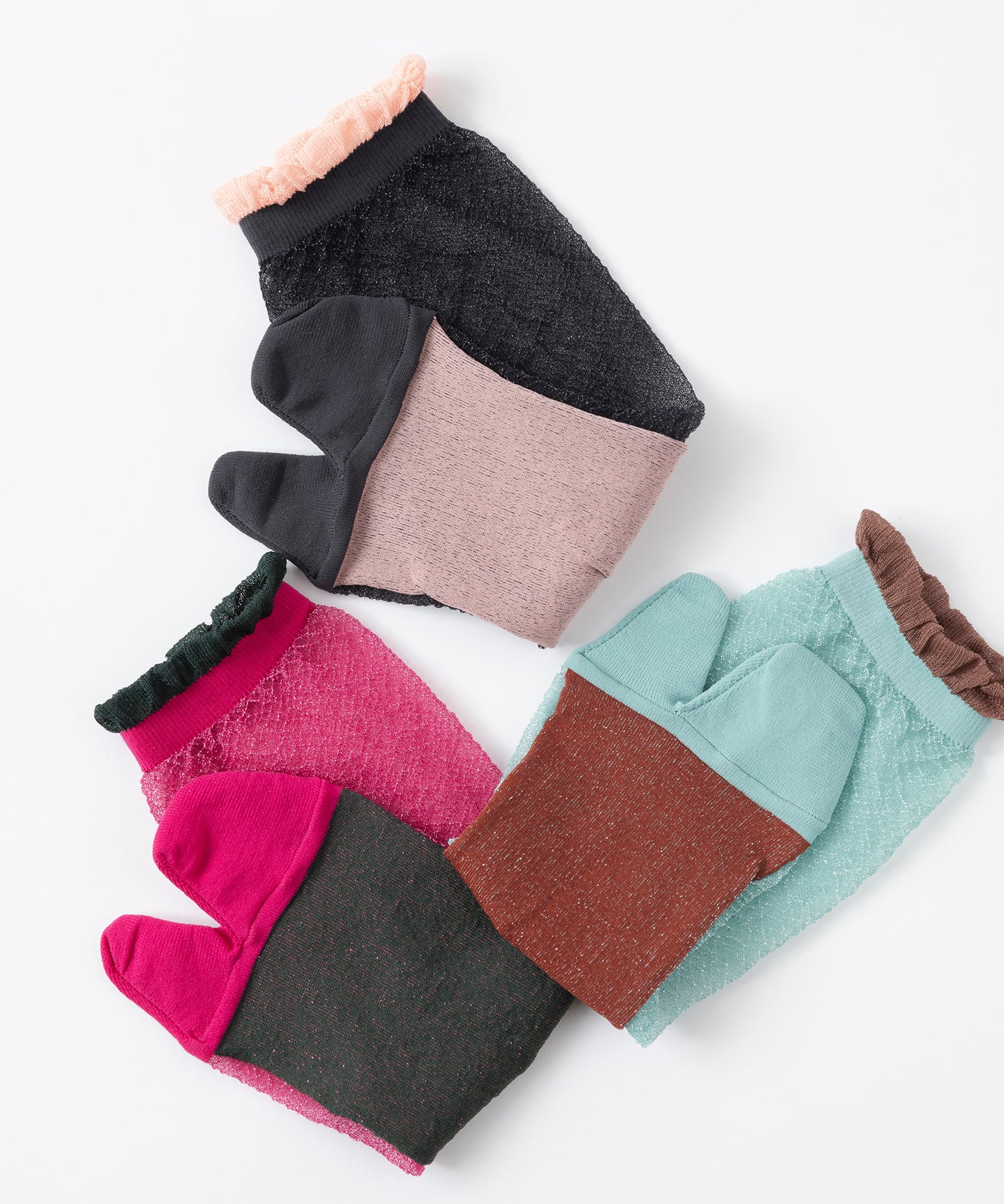 SHEER LAME TABI SOCKS