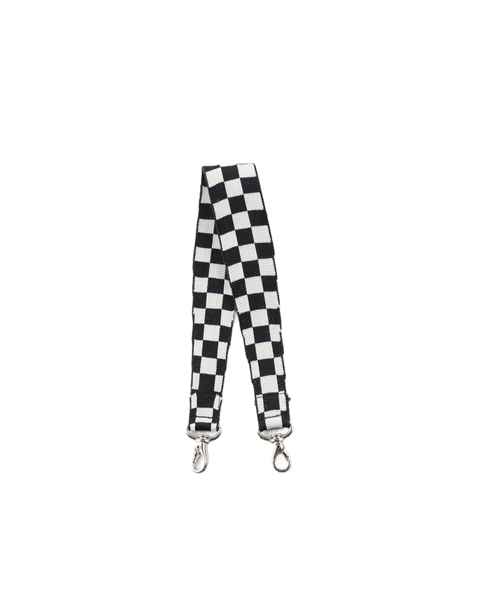 KNIT HANDLE STRAP CHECKERED
