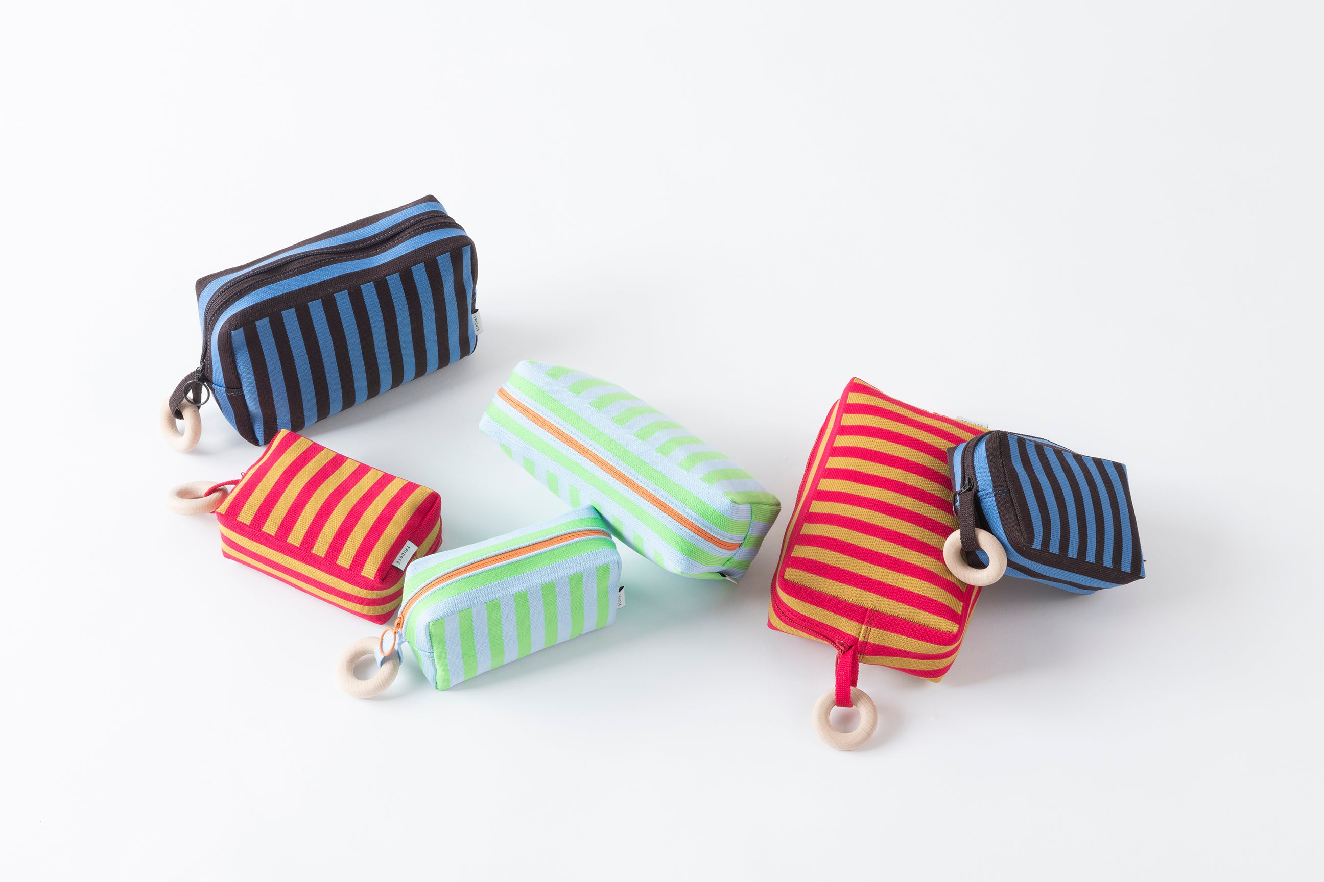 STRIPE KNIT POUCH small