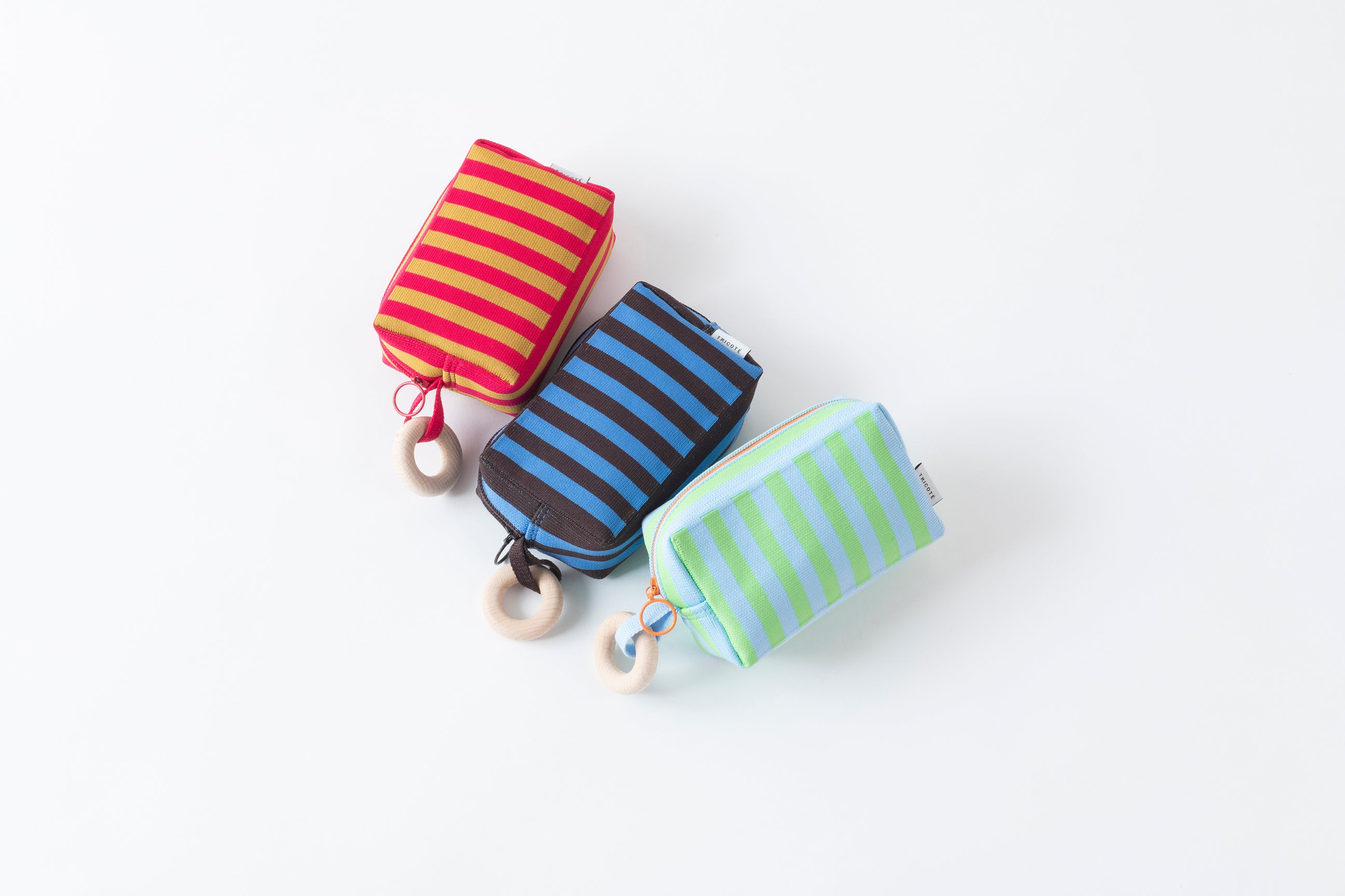 STRIPE KNIT POUCH small