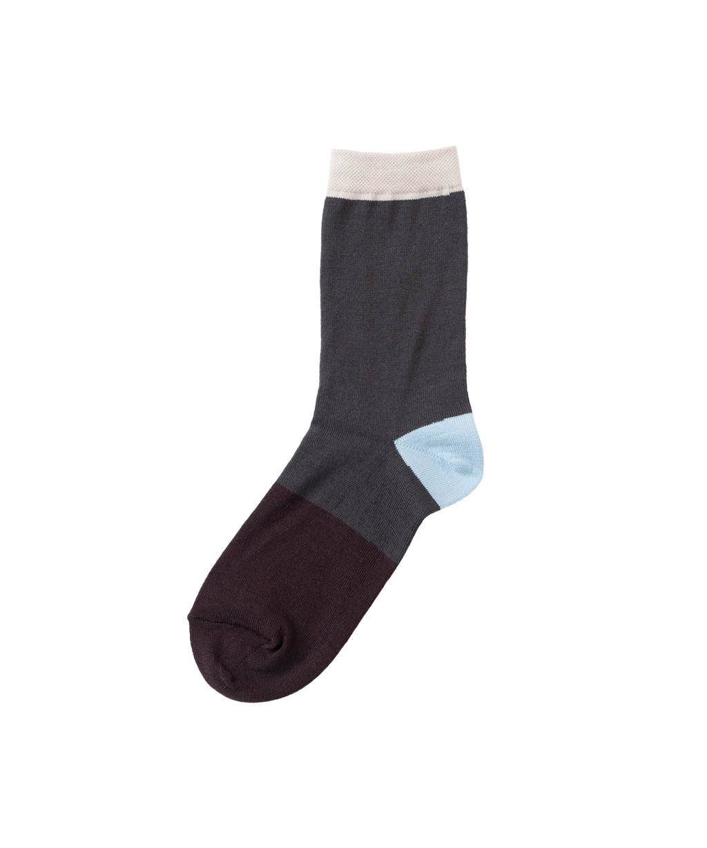 TRICOTEトリコテKNOTPENDANTLIGHT GRAY×YELLOW BIGRADATION LINK SOCKS