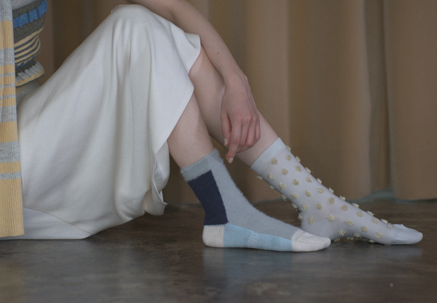 SHAGGY BICOLOUR SOCKS