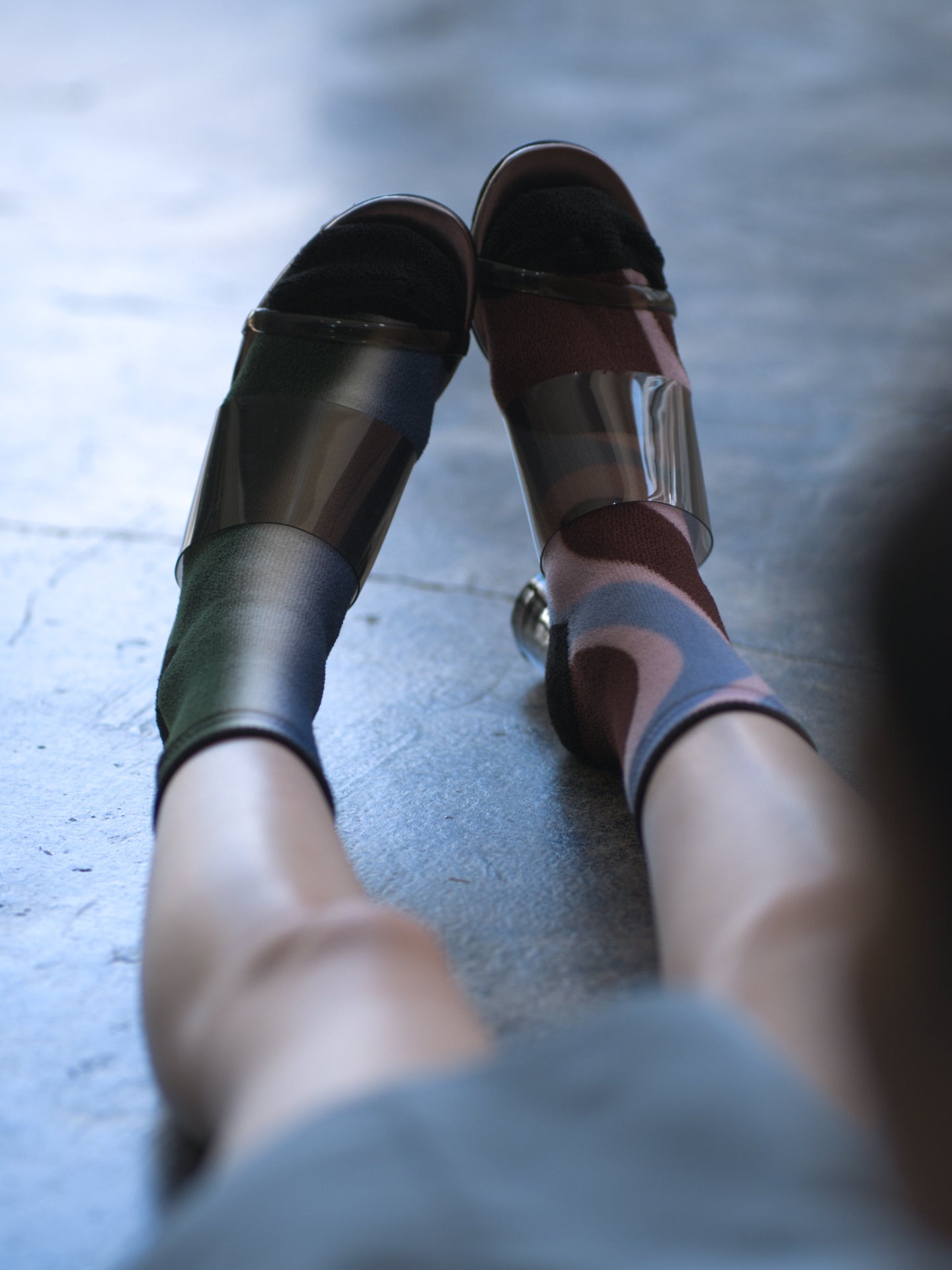 BI-COLOR PILE SOCKS
