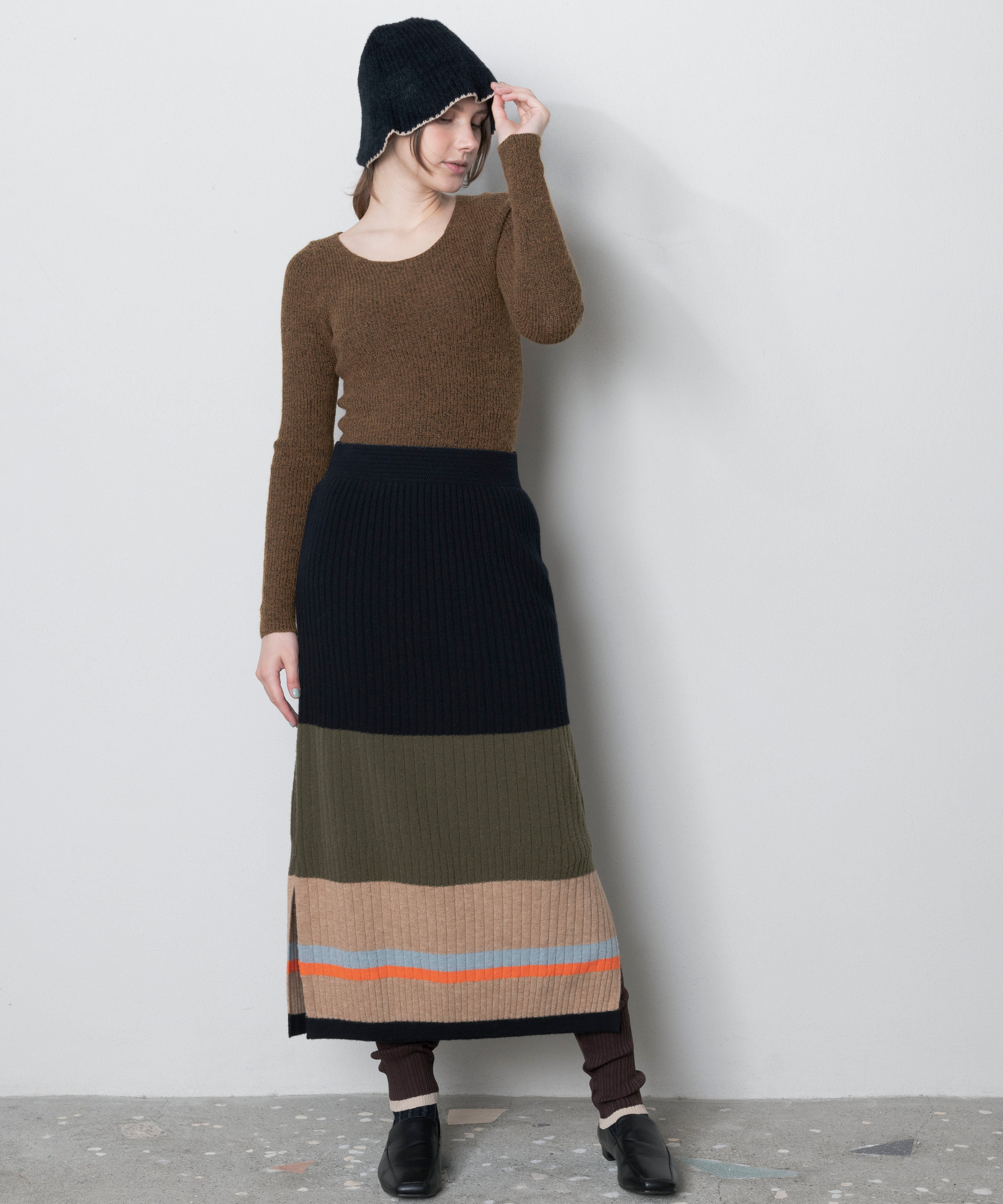 PLAIN RIB MULTI SKIRT