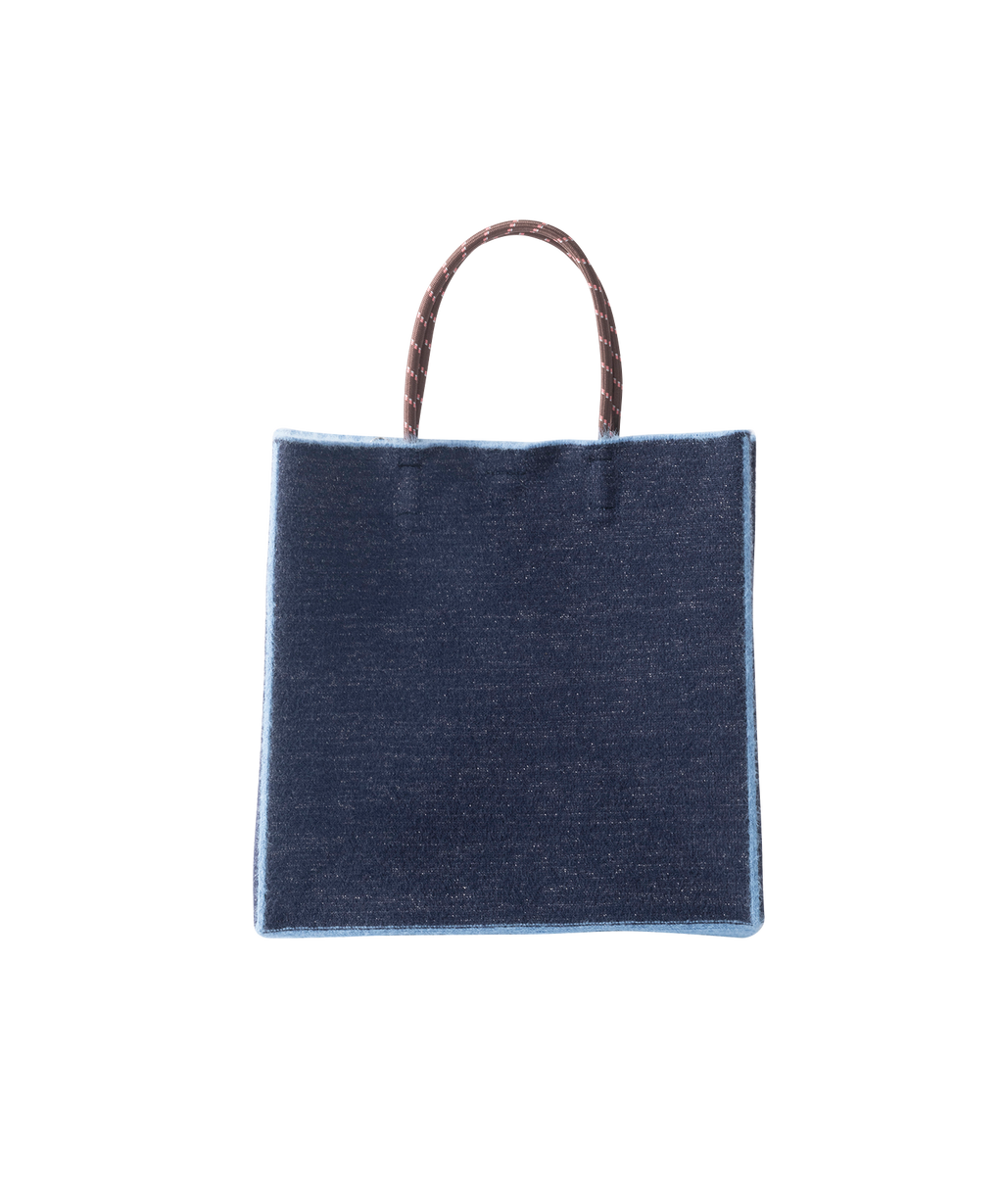 SHAGGY GLITTERS PAPER KNIT BAG