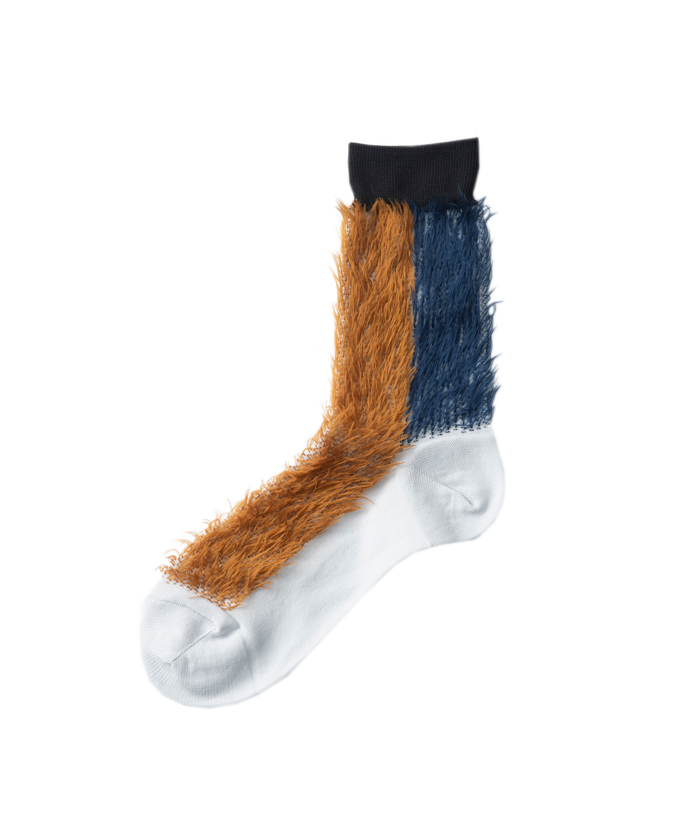 BICOLOR FUR SOCKS