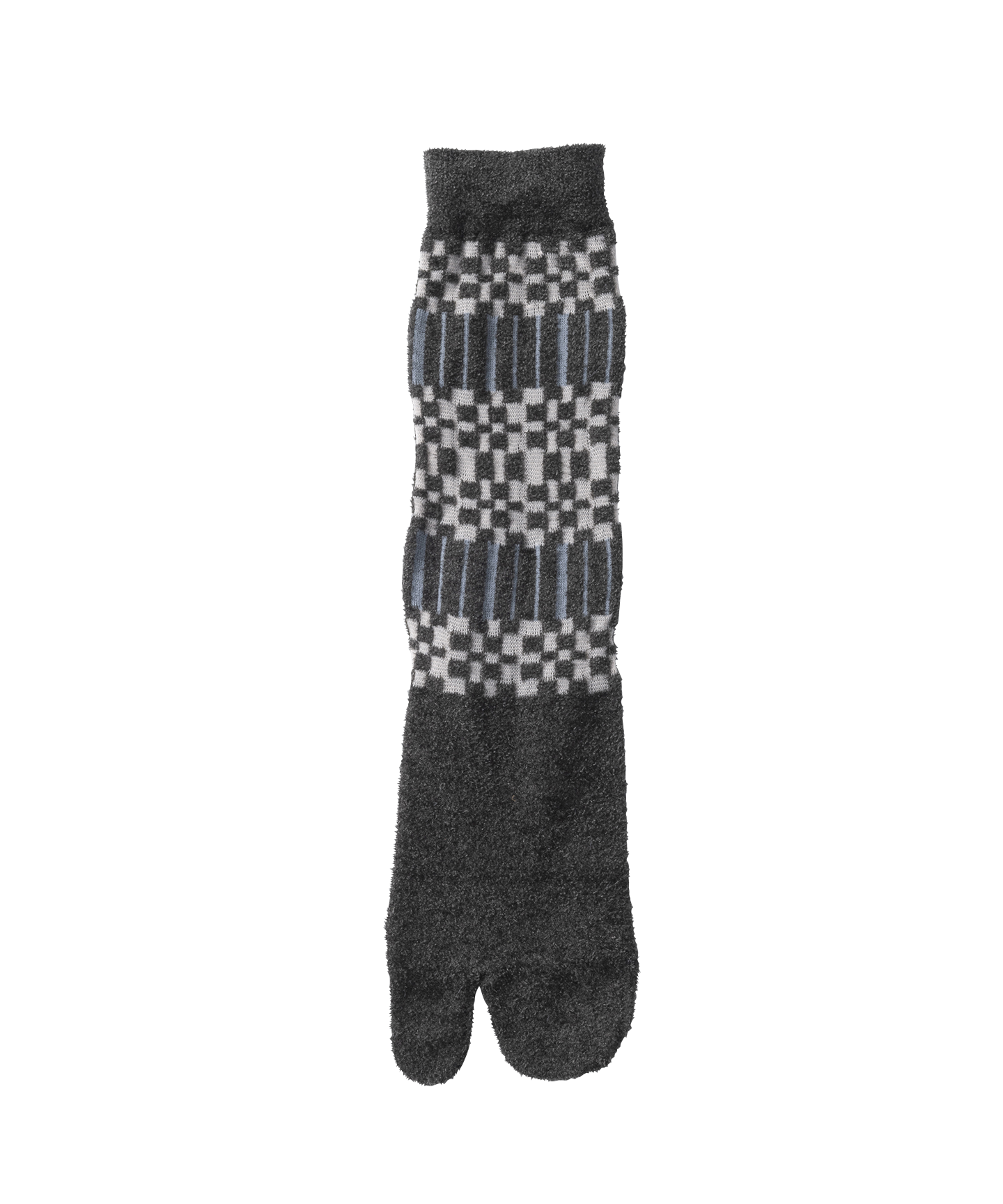 PLAID STRIPED TABI SOCKS