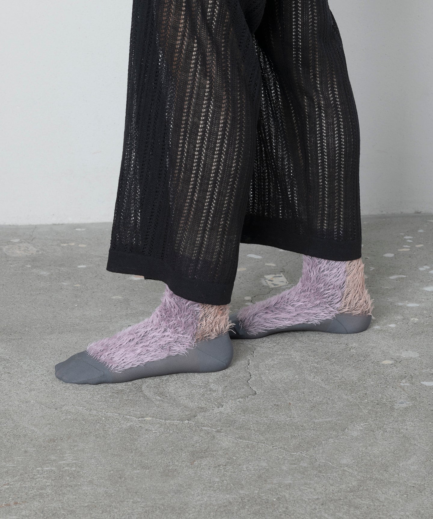 BICOLOR FUR SOCKS