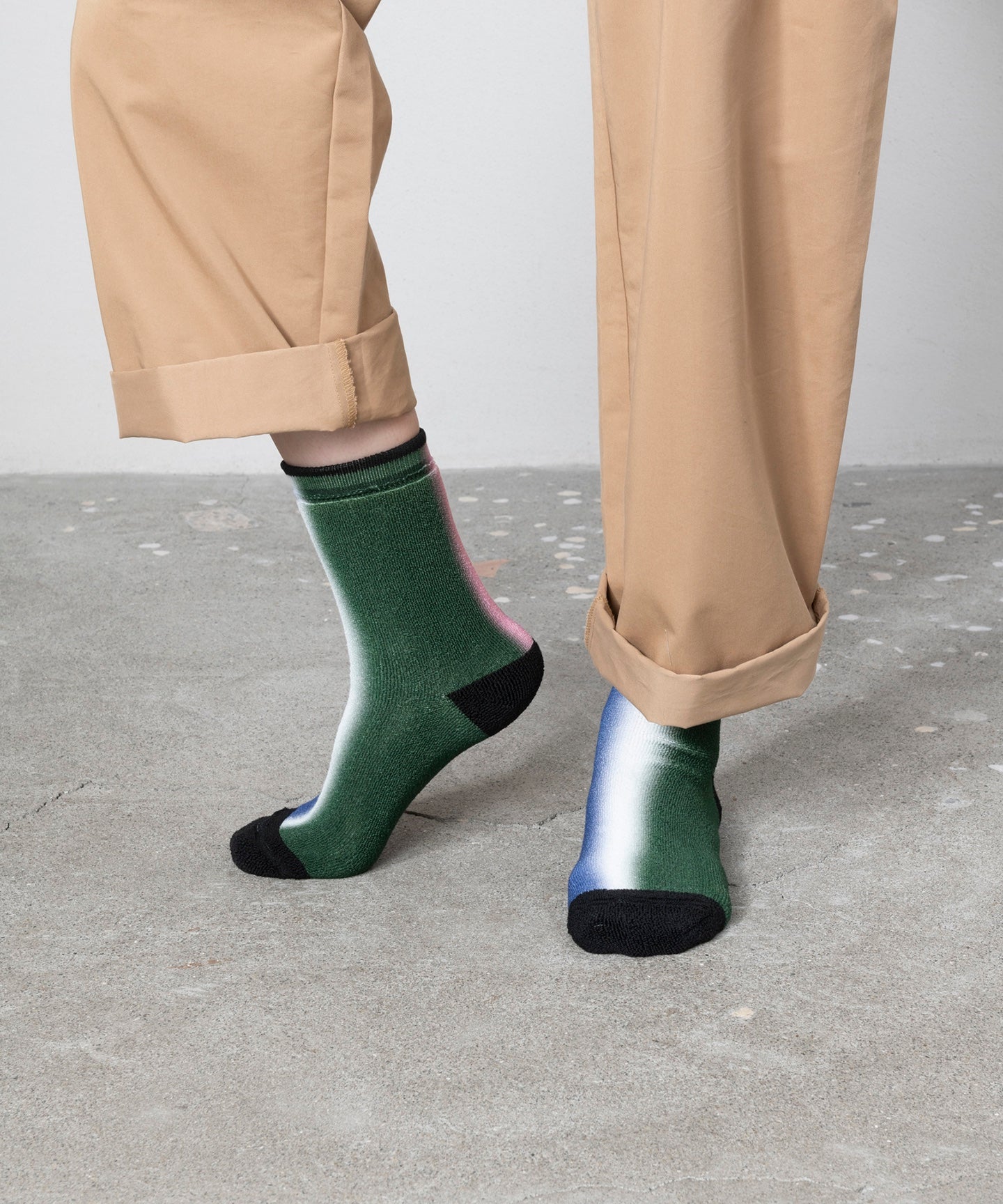 BI-COLOR PILE SOCKS
