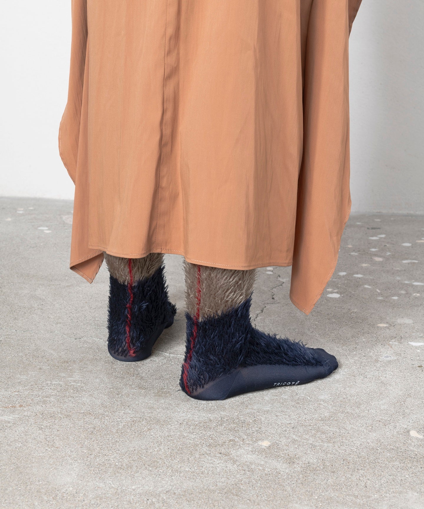STRIPED FAUX FUR SOCKS