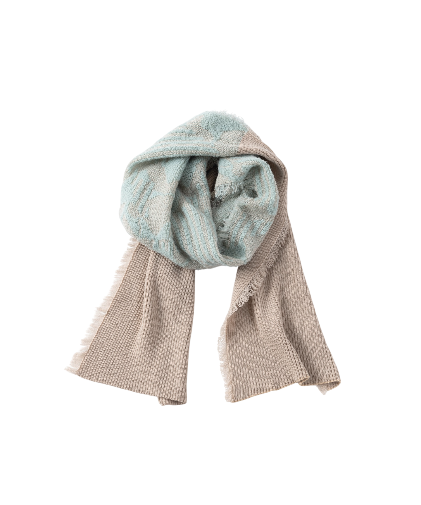 TEXTURED RIB KNIT SCARF
