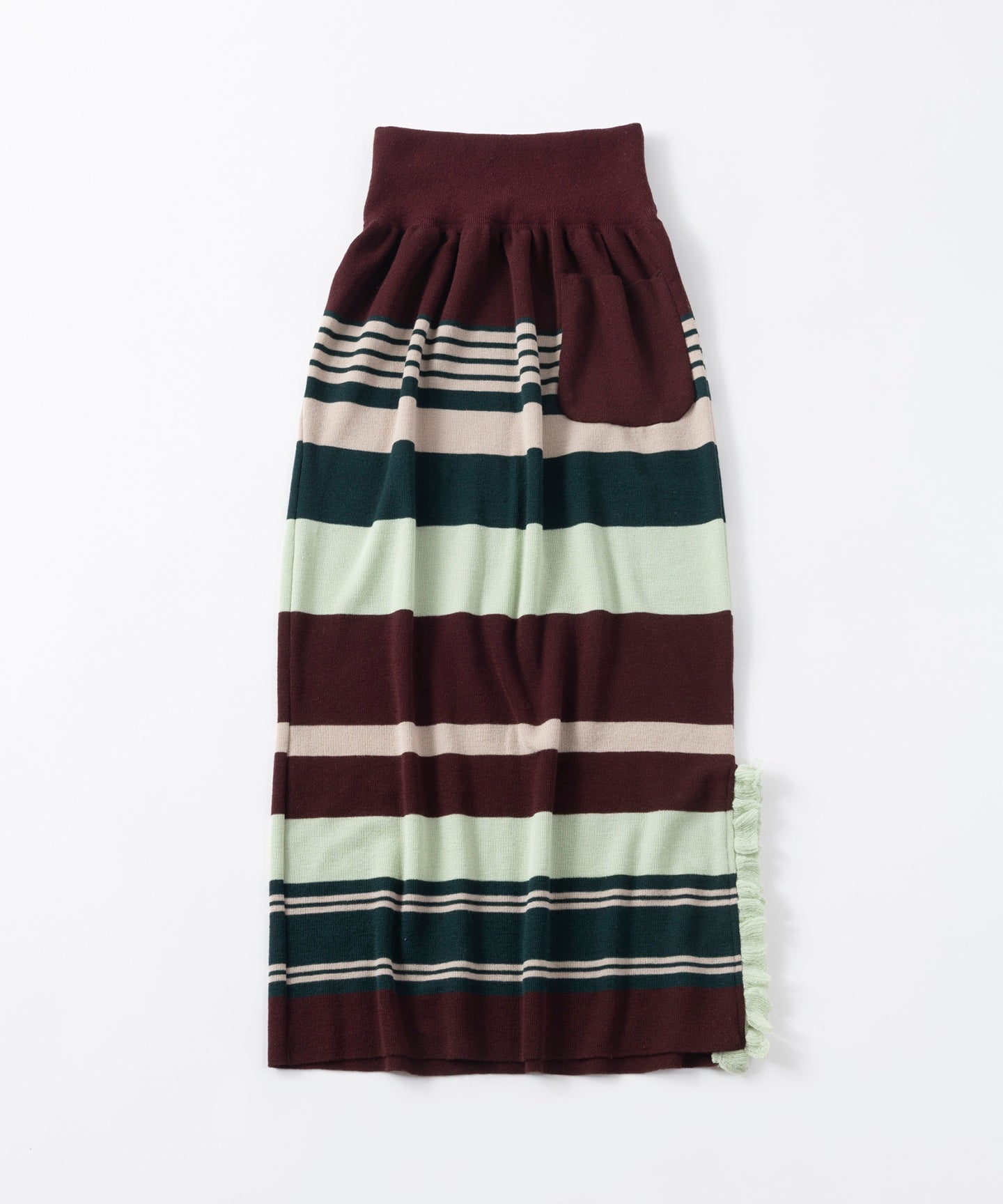 STRIPED KNIT SKIRT