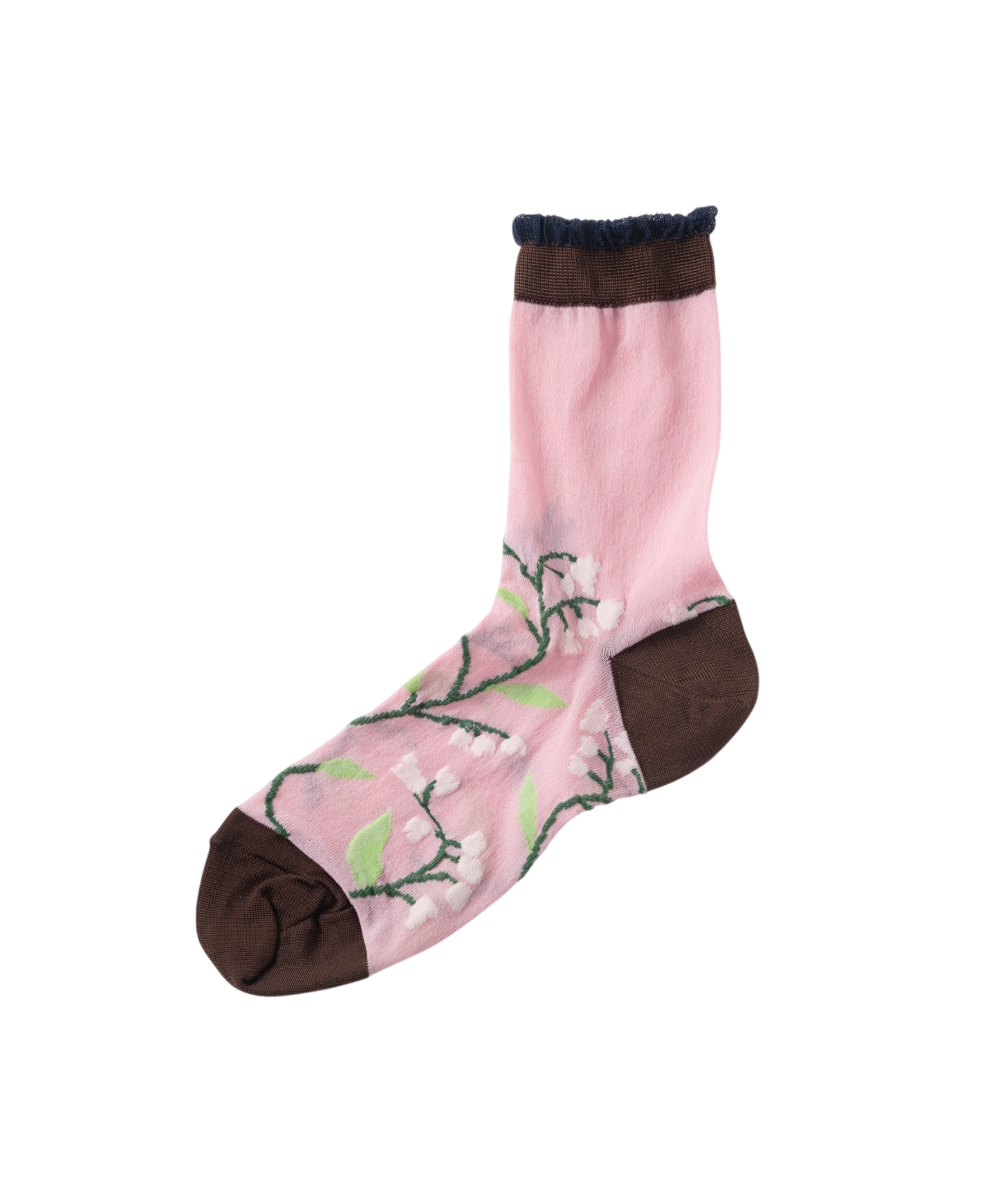 LILY-OF-THE-VALLEY BI-COLOR SOCKS