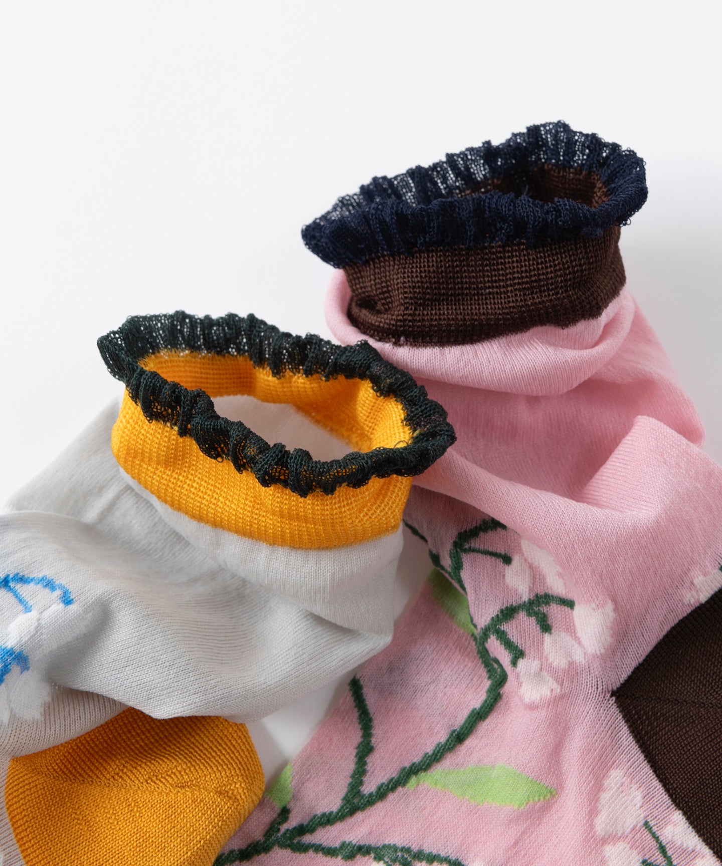 LILY-OF-THE-VALLEY BI-COLOR SOCKS