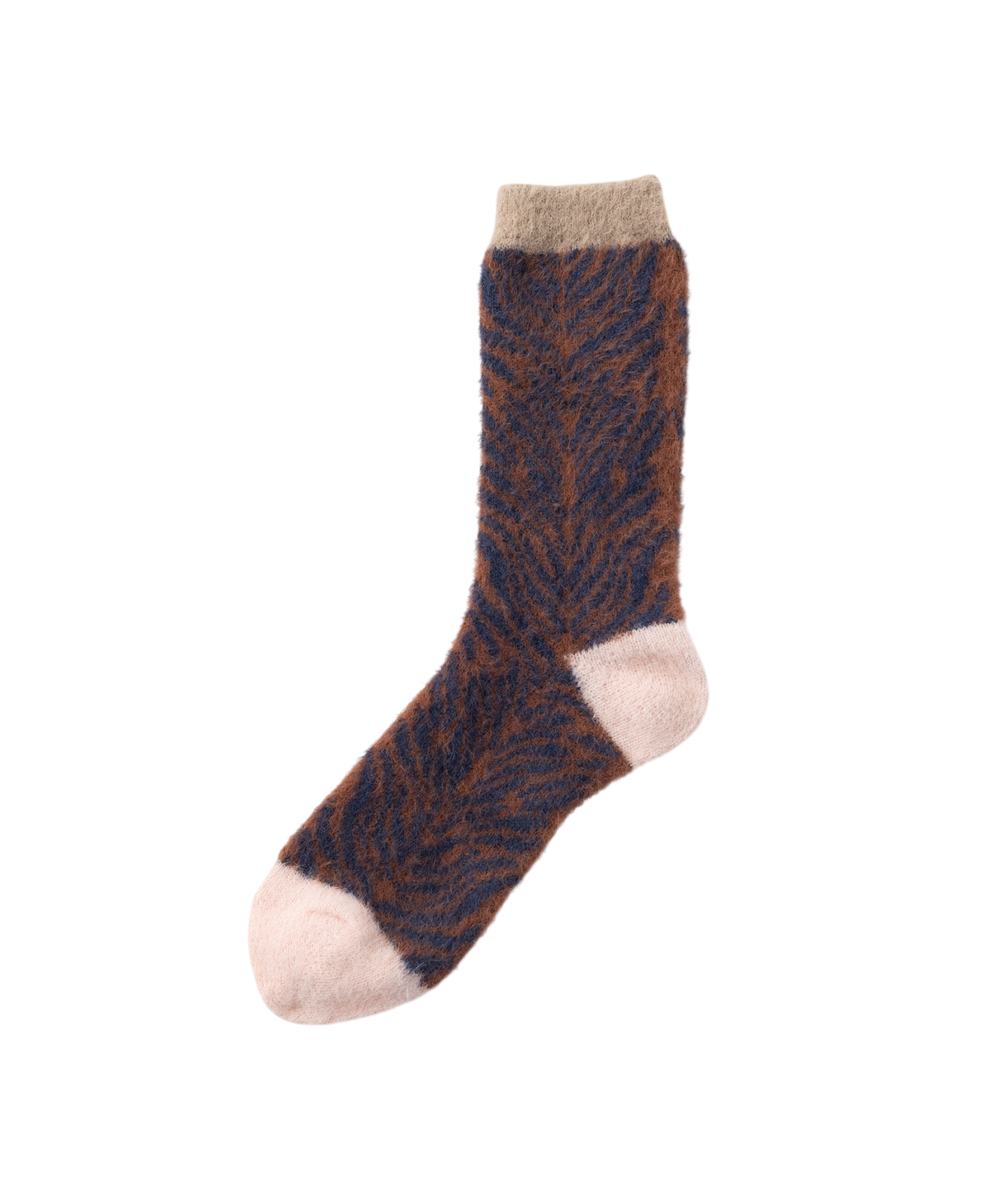 ZEBRA PATTERN ROOM SOCKS