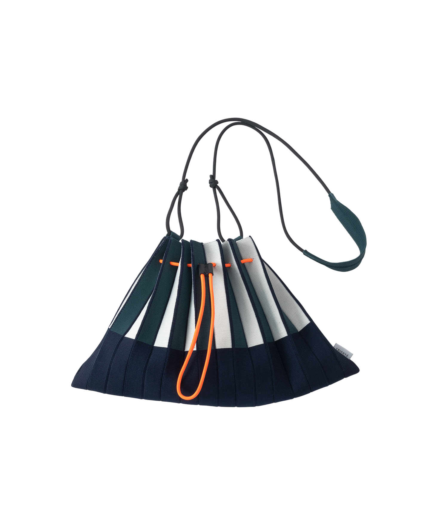 STRIPED PLEATS MINI BAG