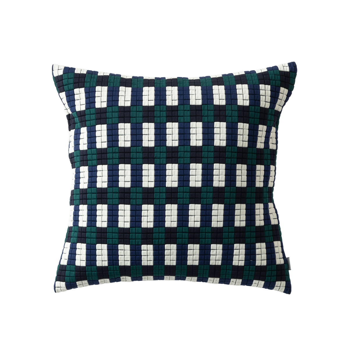 CHECKED PIXEL KNIT CUSHION COVER
