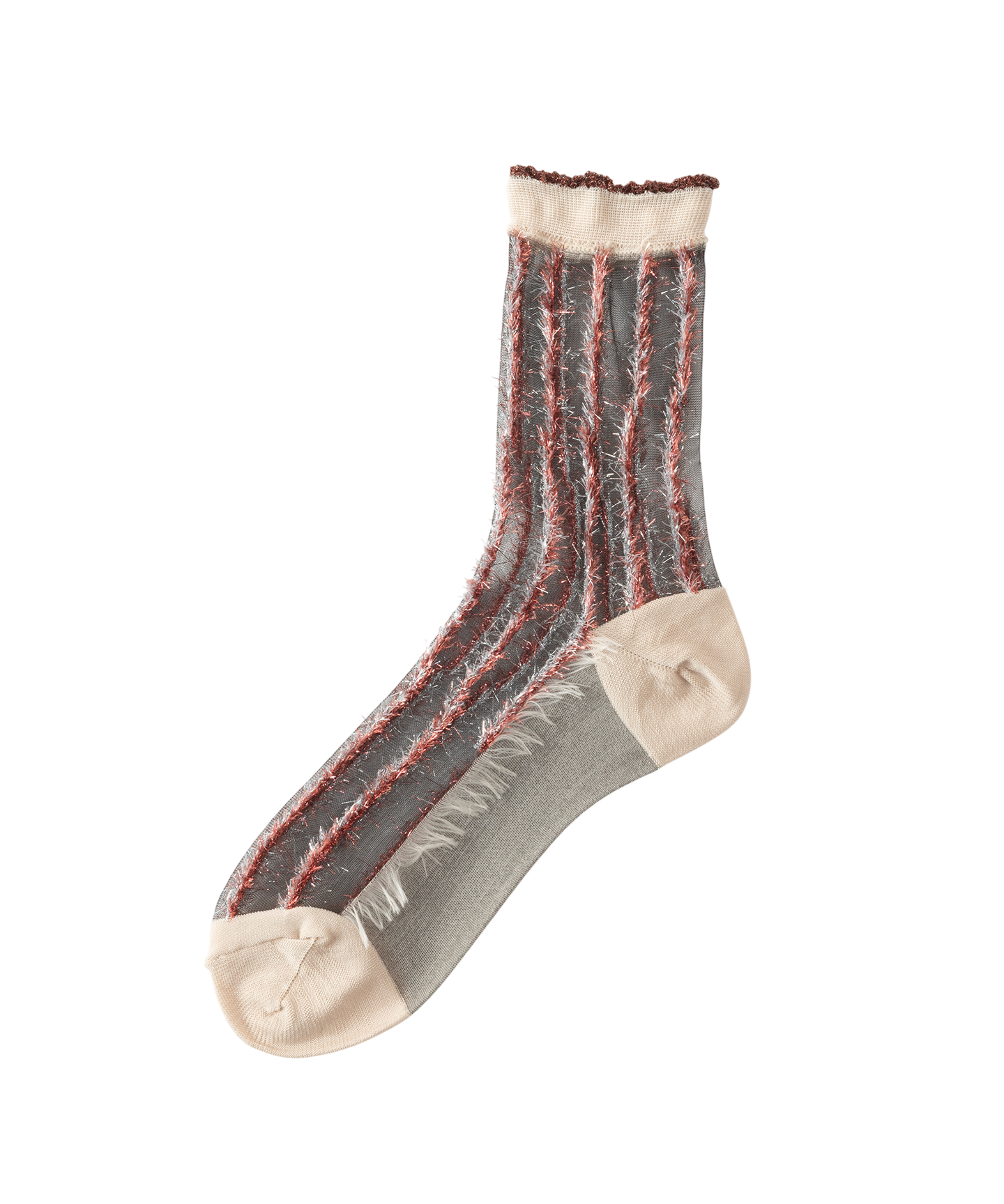 STRIPE LINED SHEER SOCKS