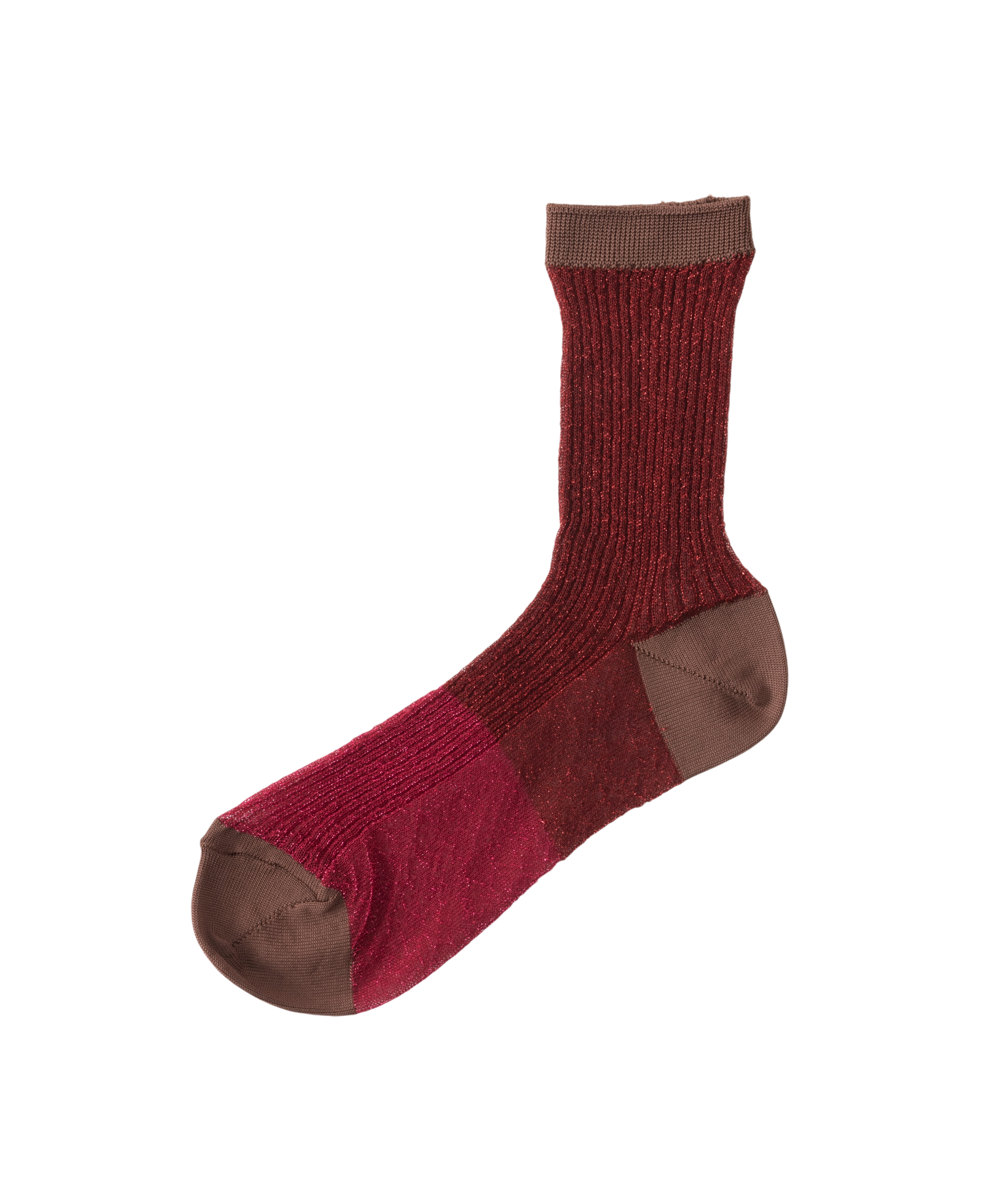 SHEER BICOLOR RIB SOCKS