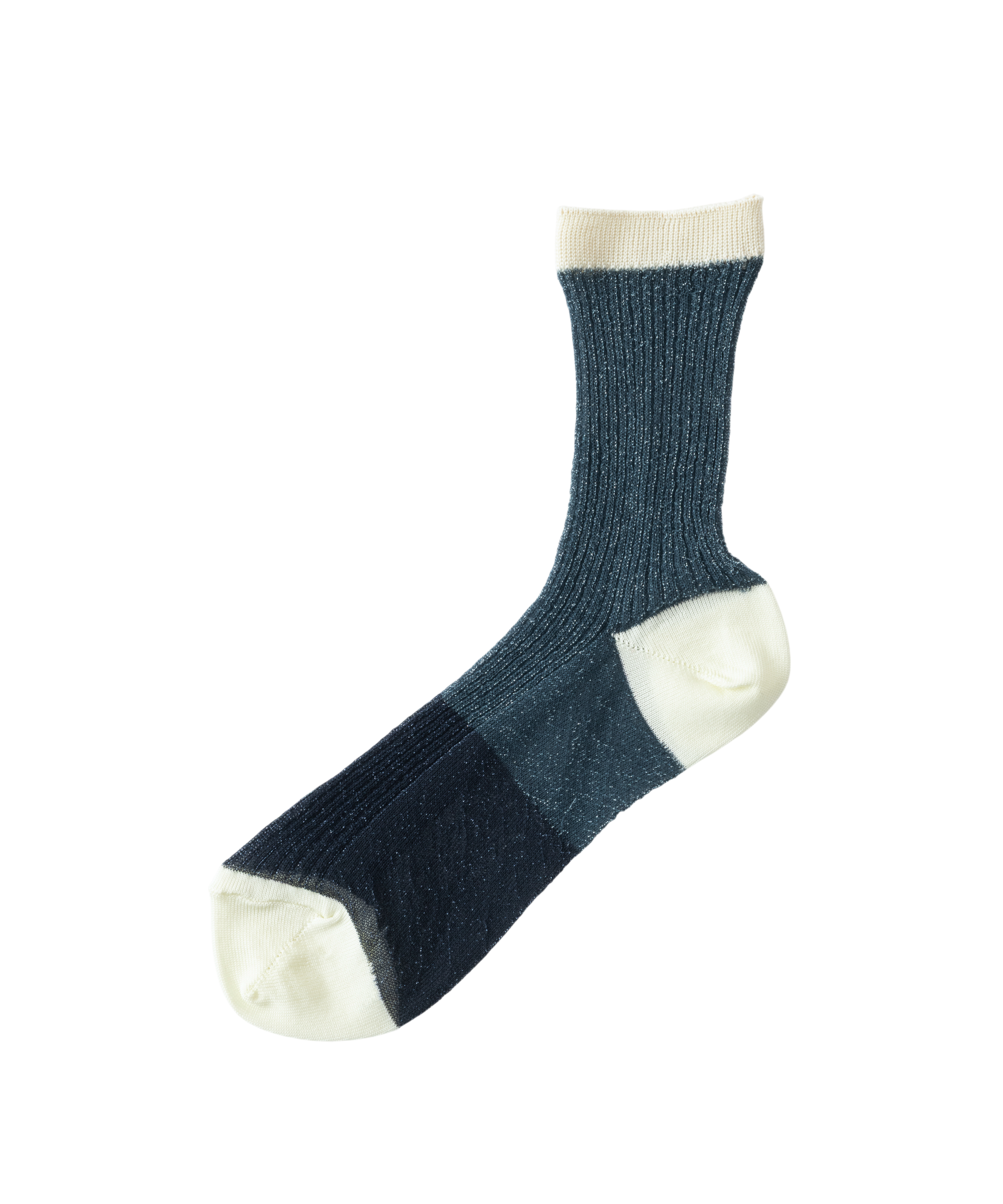 SHEER BICOLOR RIB SOCKS