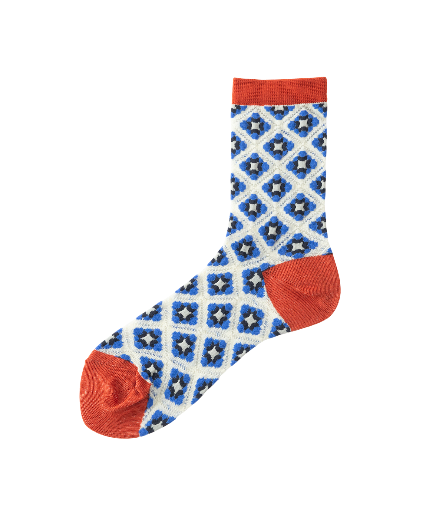 SHEER MOSAIC TILE PATTERN SOCKS